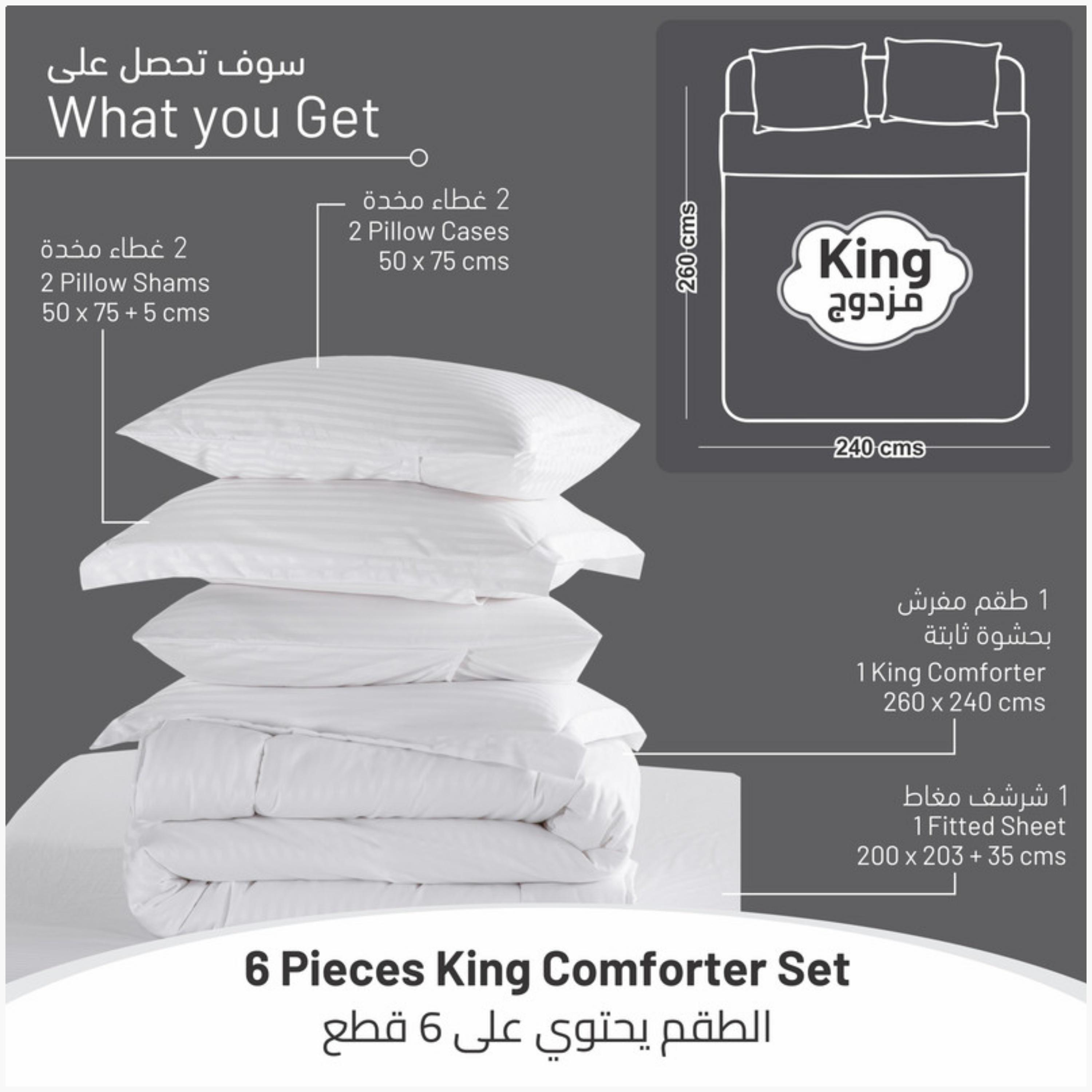 Striped King Comforter Set Six Pieces-household-bedding-comfortersandbedspreads-comforters-image-2