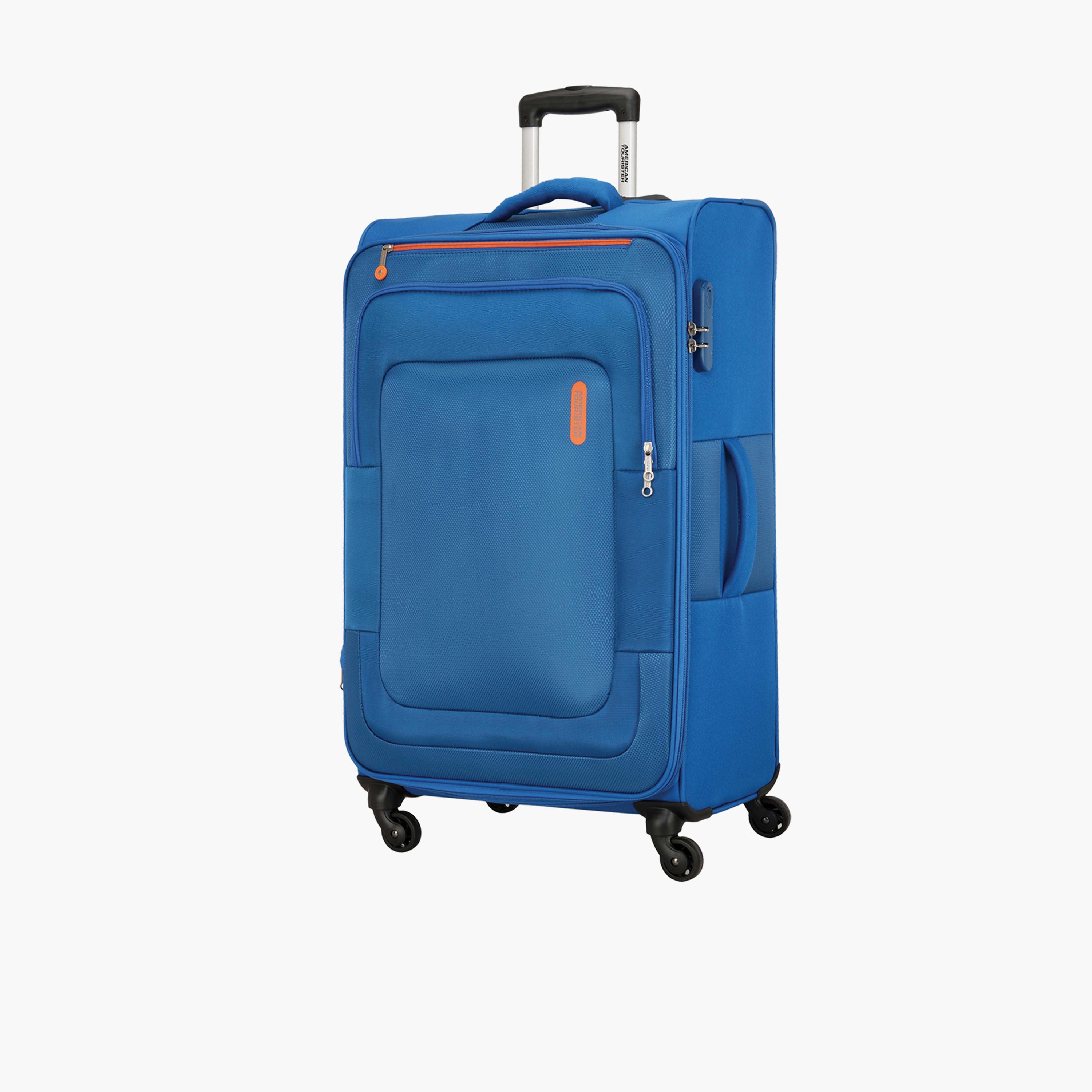 American Tourister Duncan 83 CM Large Check In Polyester Softcase Four-Wheeler Luggage Bag with TSA Lock-travel-luggagesandbags-luggage-image-1
