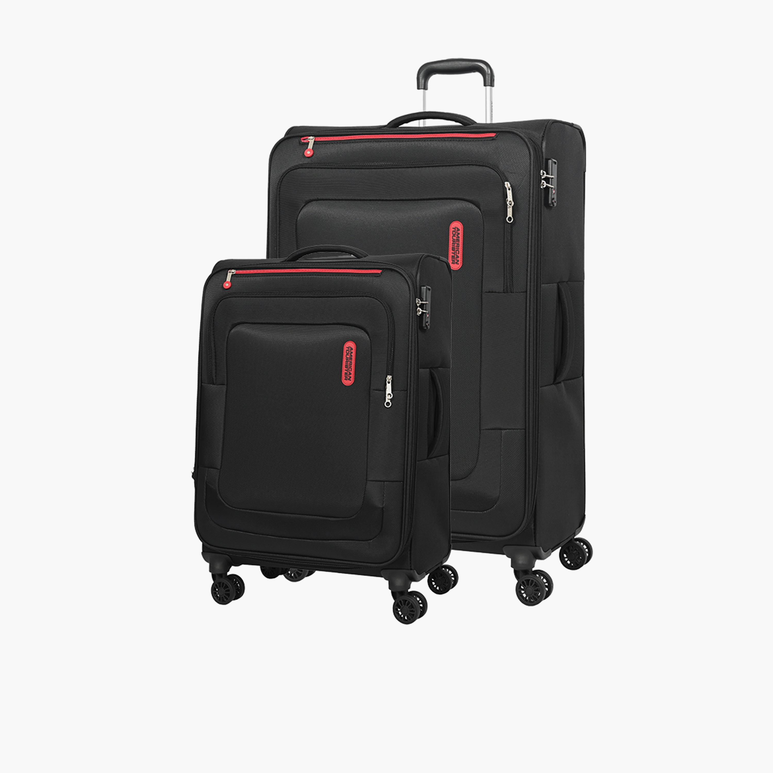 American Tourister Duncan Set of 2 Large Check In Polyester Softcase Four-Wheeler Luggage Bag with TSA Lock-travel-luggagesandbags-luggage-image-1