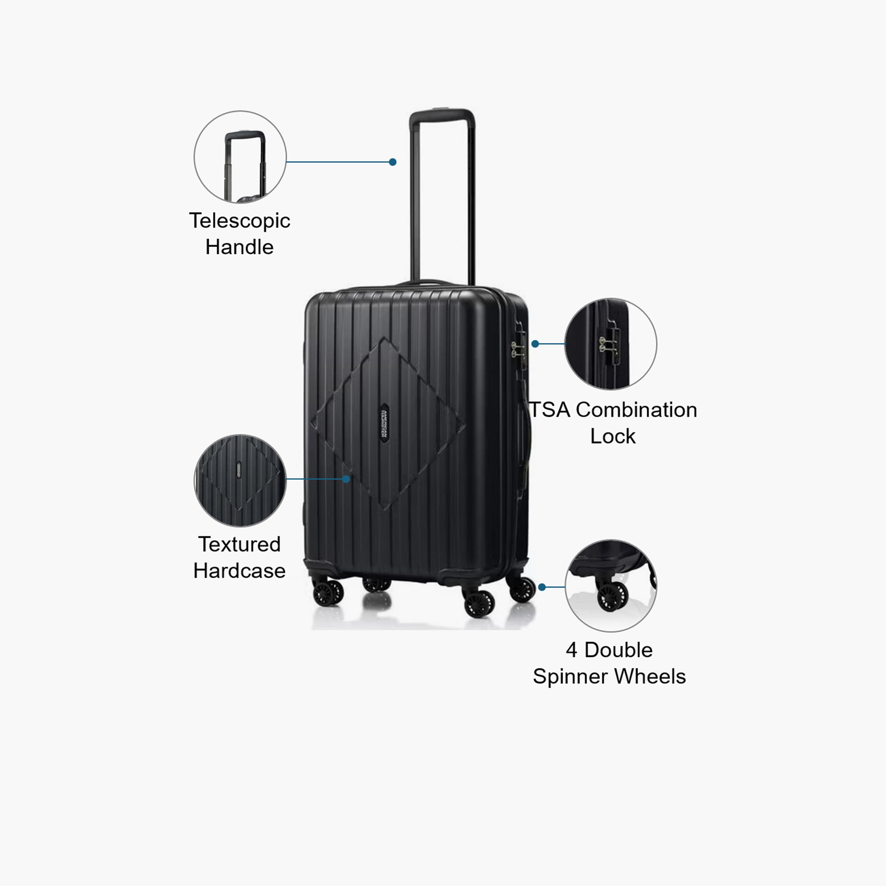 American Tourister Skytrac 68 CM Medium Check In ABS Hardcase Four-Wheeler Luggage Bag with TSA Lock-travel-luggagesandbags-luggage-image-3