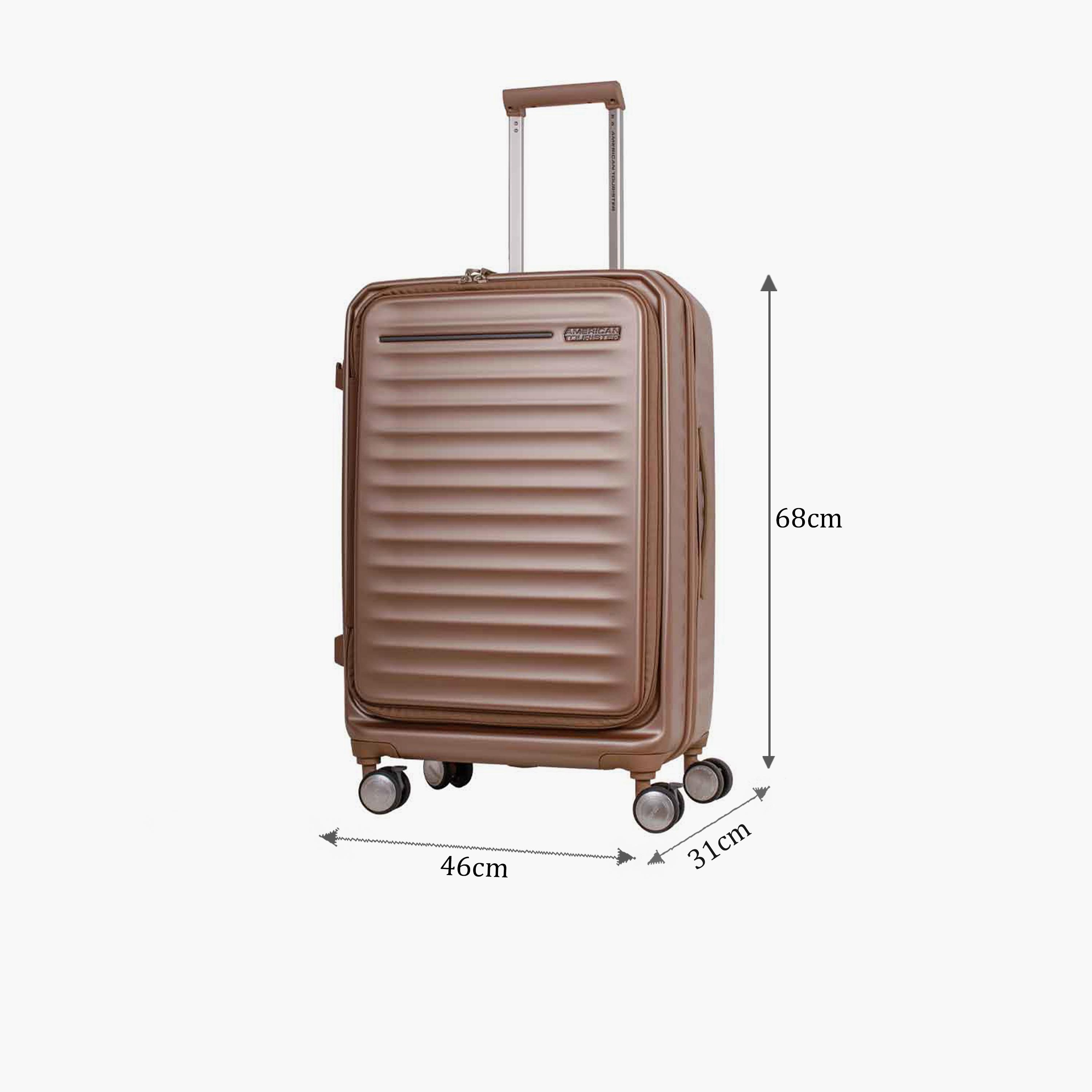 American Tourister Frontec 68 CM Medium Check In Plastic Hardcase Four-Wheeler Luggage Bag with TSA Lock-travel-luggagesandbags-luggage-image-2
