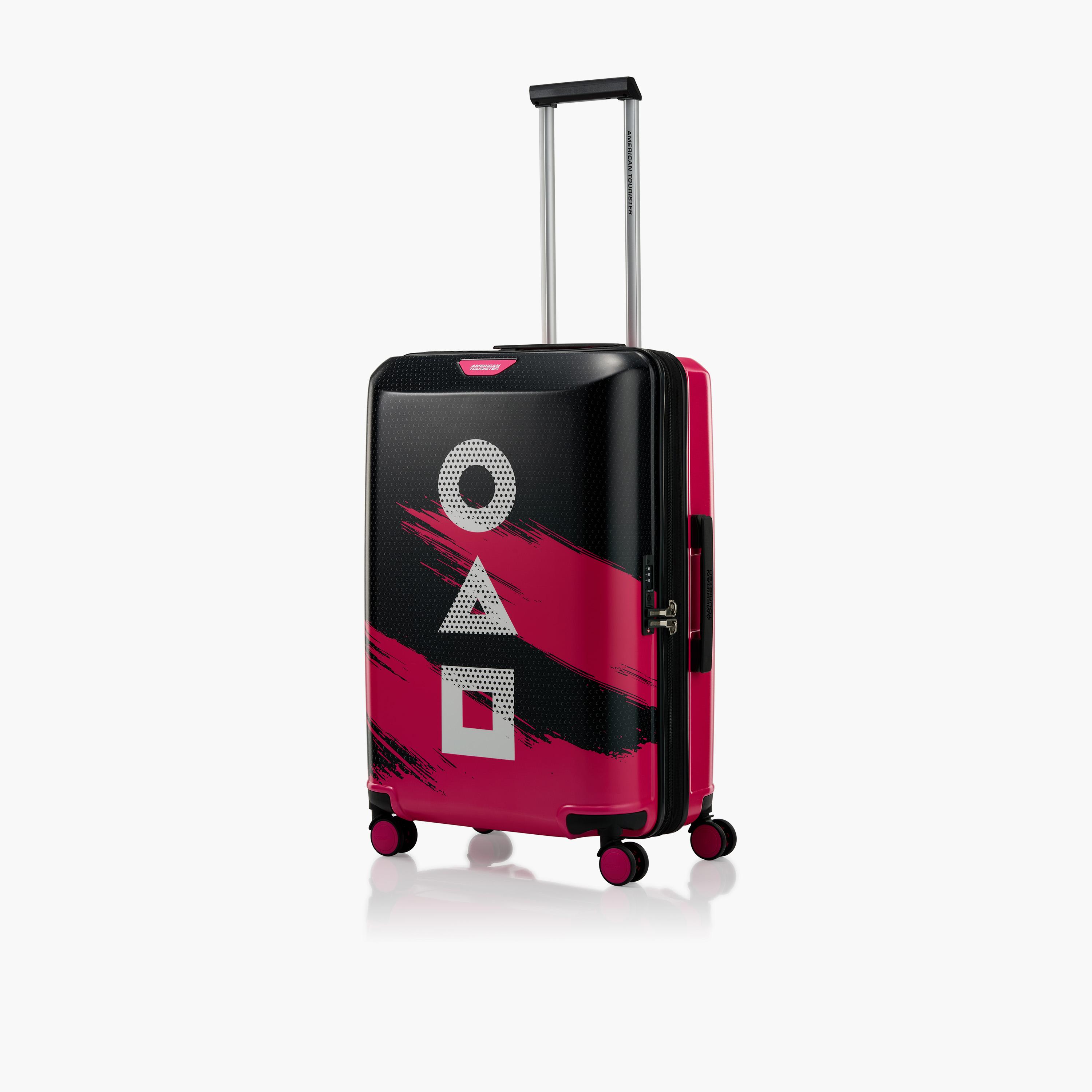 American Tourister Squid Games 67 CM Medium Check In Plastic Hardcase Four-Wheeler Luggage Bag with TSA Lock-travel-luggagesandbags-luggage-image-1