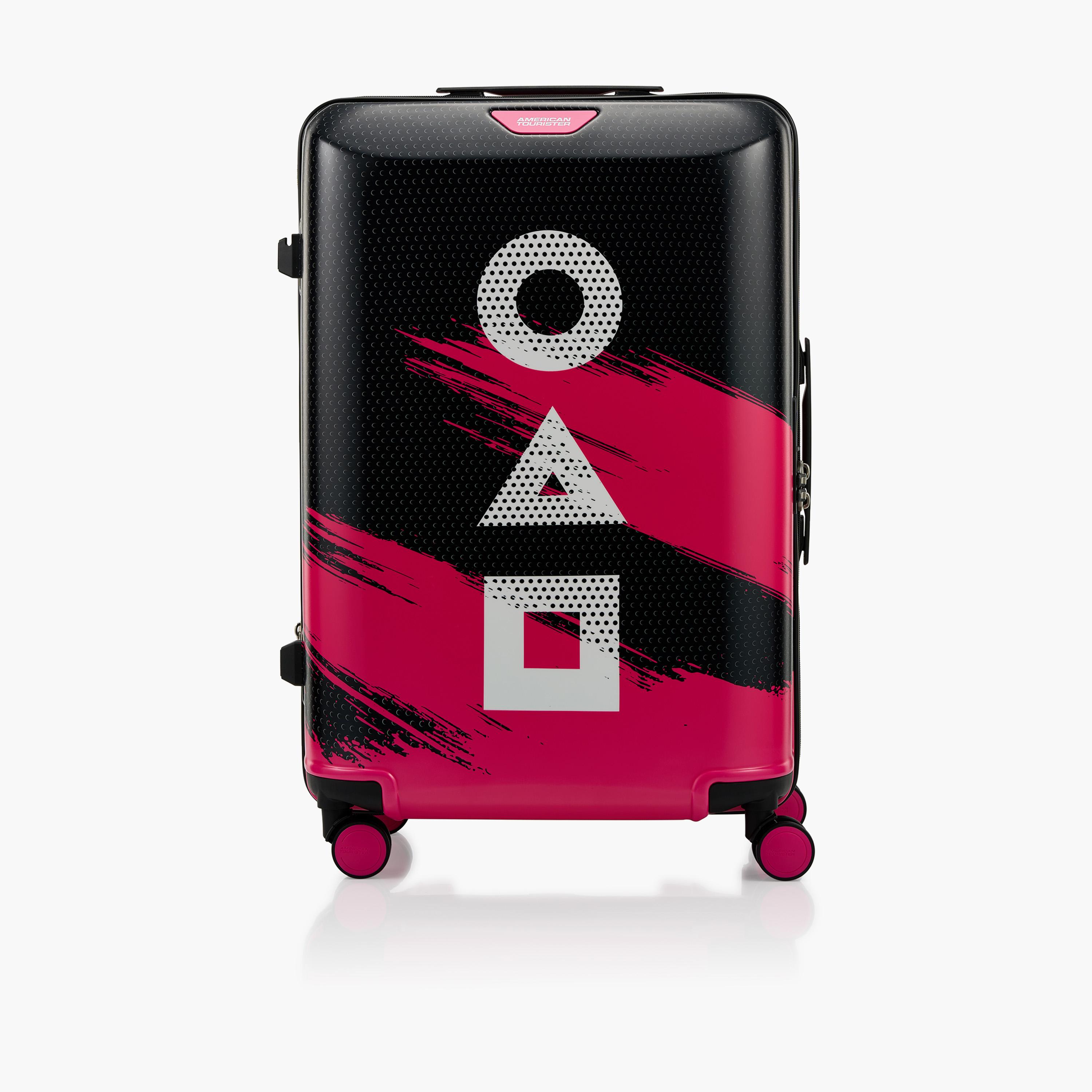 American Tourister Squid Games 67 CM Medium Check In Plastic Hardcase Four-Wheeler Luggage Bag with TSA Lock-travel-luggagesandbags-luggage-image-4