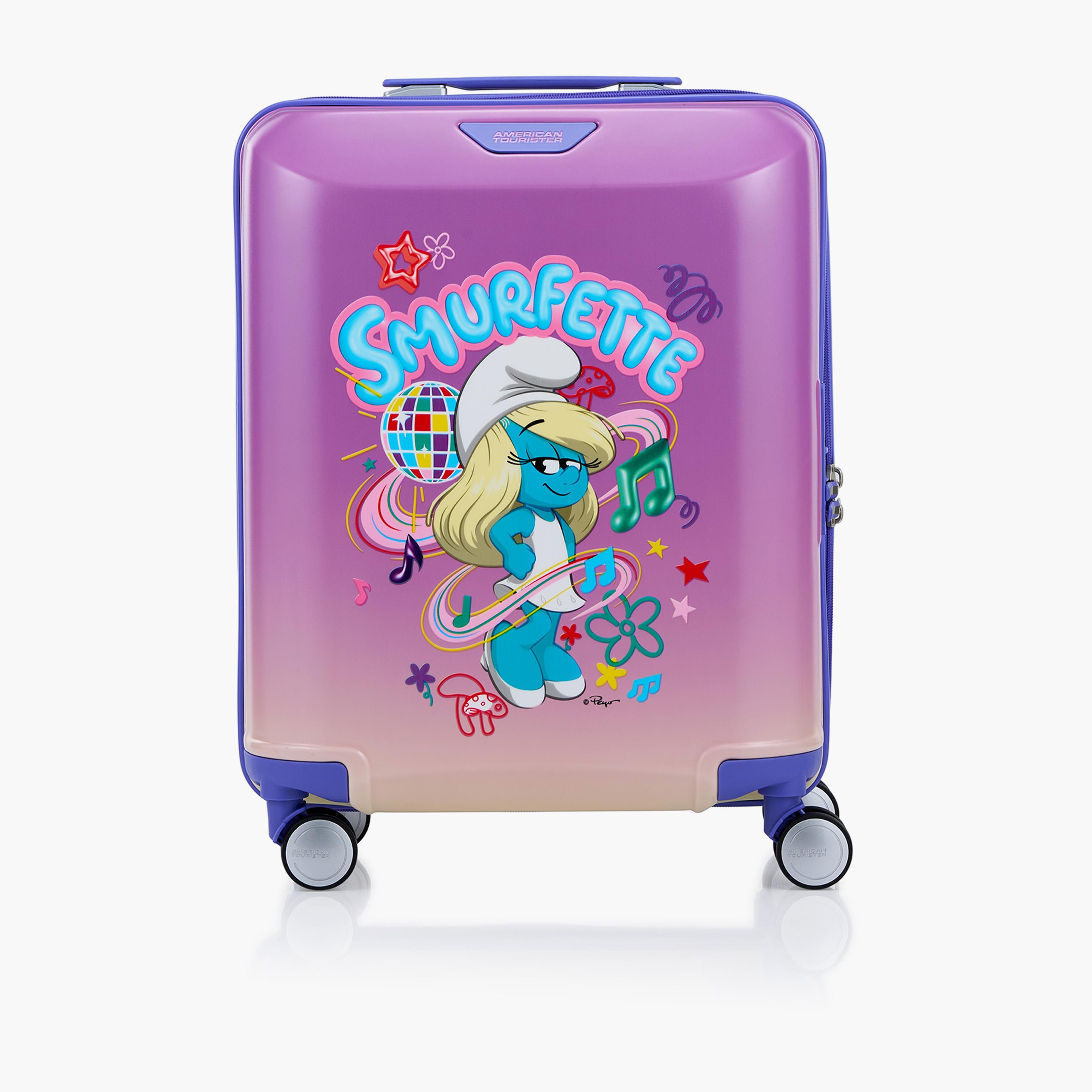 American Tourister Smurfs 67 CM Medium Check In Plastic Hardcase Four-Wheeler Luggage Bag with TSA Lock-travel-kidstrolleyandbags-image-4