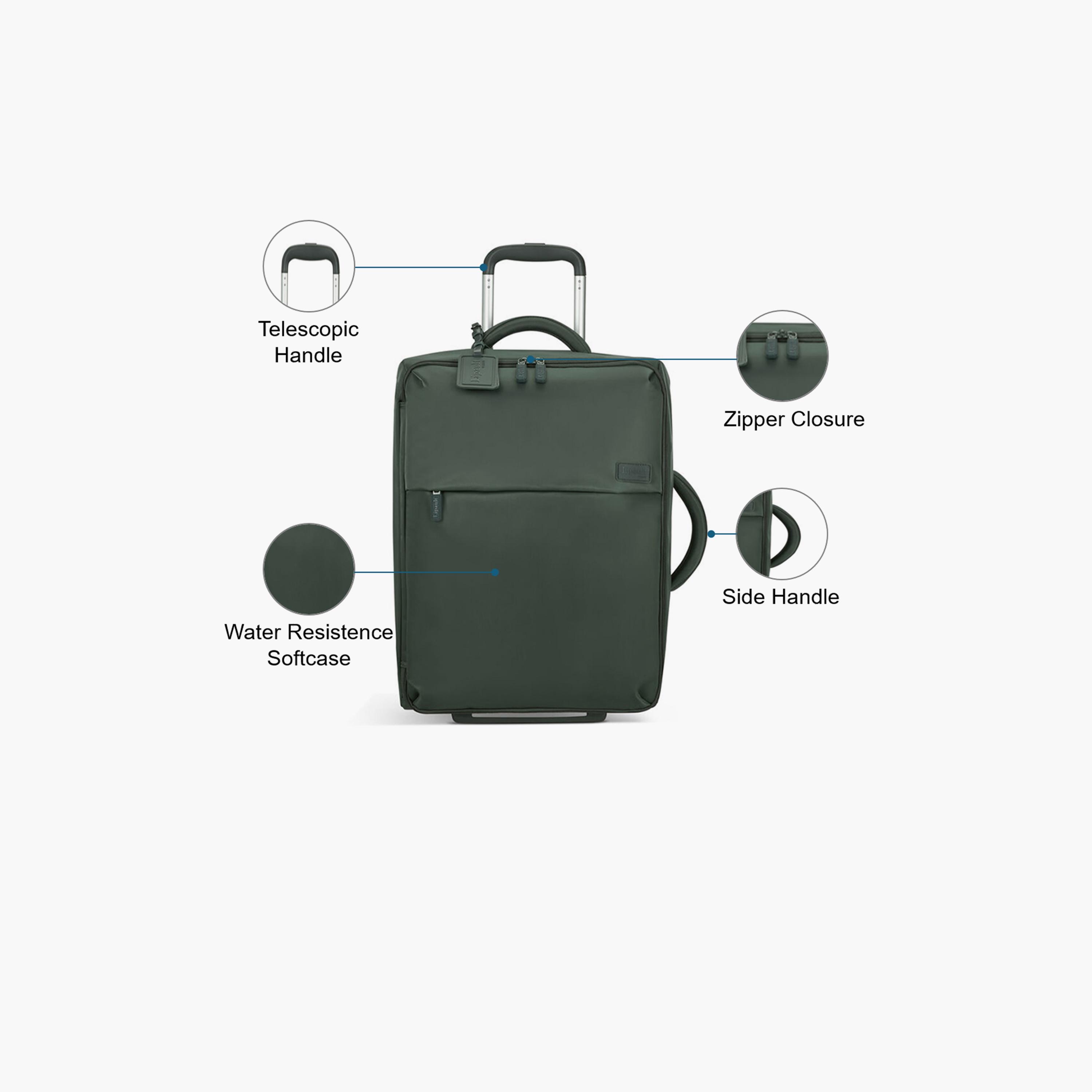 Lipault 55 CM Small Cabin Nylon Soft Sided 2-Wheeler Spinner Trolley Bag with TSA Lock-travel-luggagesandbags-luggage-image-3