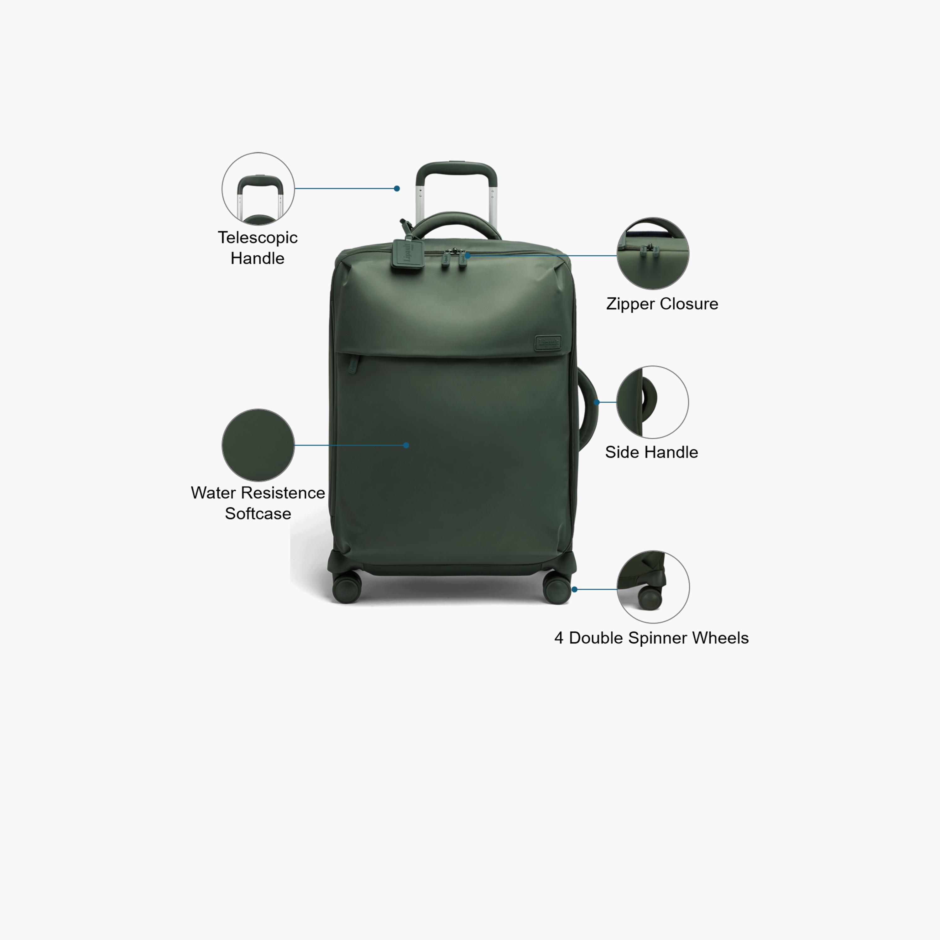 Lipault 63 CM Medium Check-in Nylon Soft Sided 4-Wheeler Spinner Trolley Bag with TSA Lock-travel-luggagesandbags-luggage-image-3