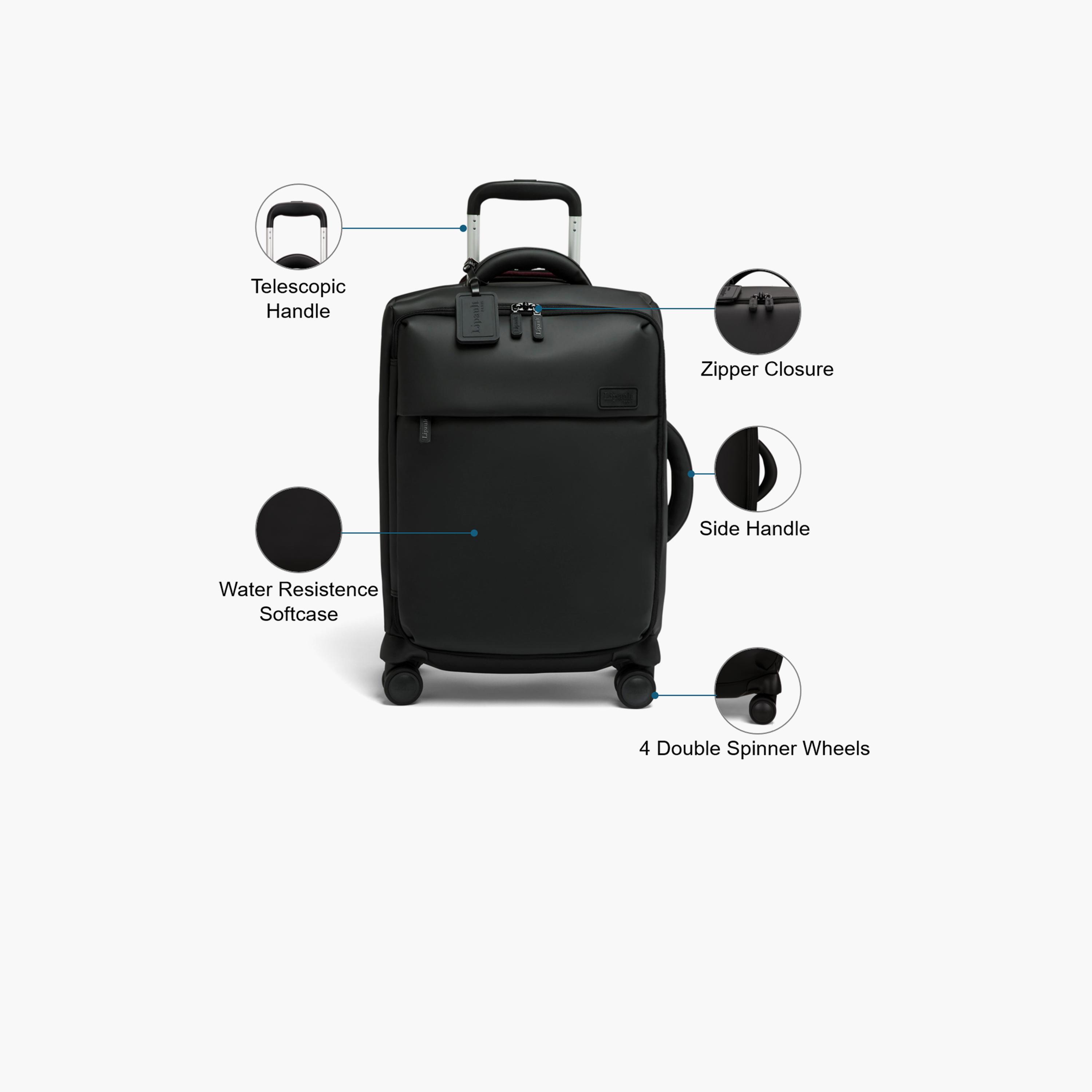 Lipault 55 CM Small Cabin PU Soft Sided 4-Wheeler Spinner Trolley Bag with TSA Lock-travel-luggagesandbags-luggage-image-3