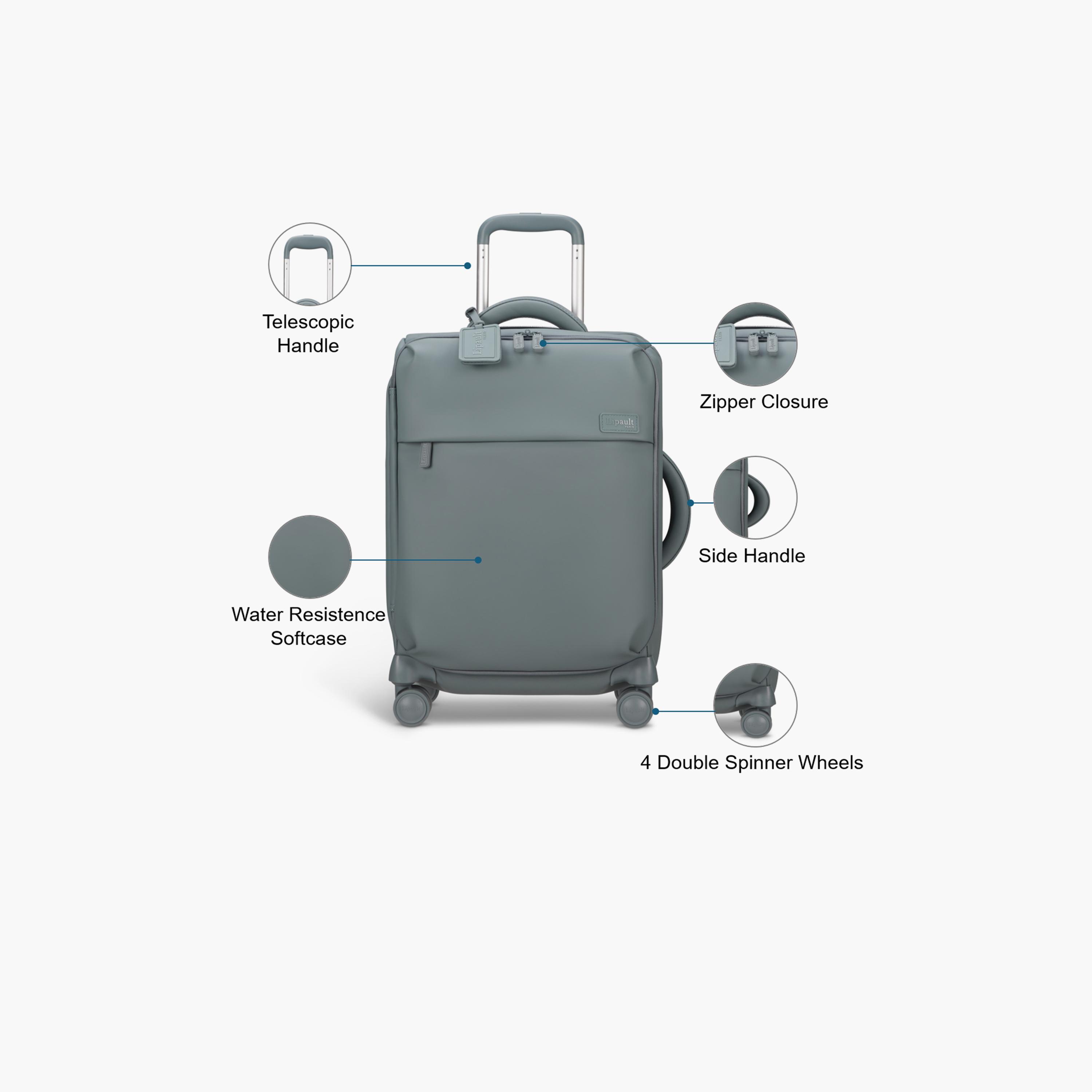 Lipault 55 CM Small Cabin PU Soft Sided 4-Wheeler Spinner Trolley Bag with TSA Lock-travel-luggagesandbags-luggage-image-3