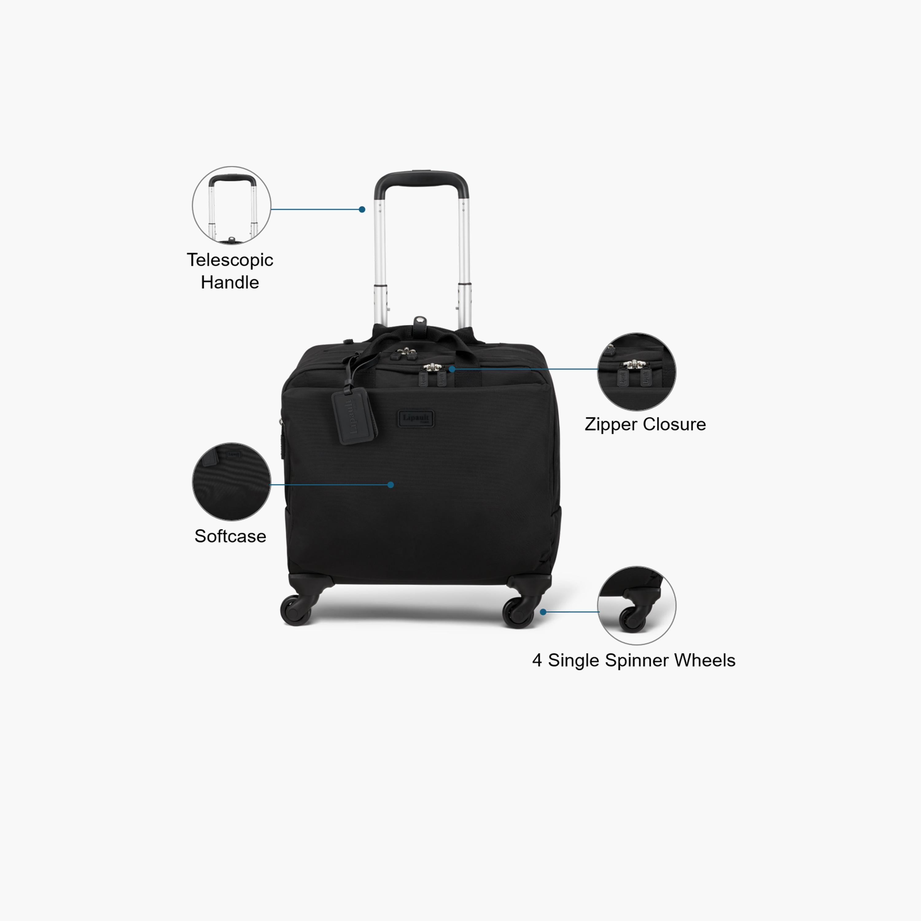 Lipault 43 CM Small Cabin Polyester Soft Sided 4-Wheeler Spinner Trolley Bag with TSA Lock-travel-luggagesandbags-luggage-image-3