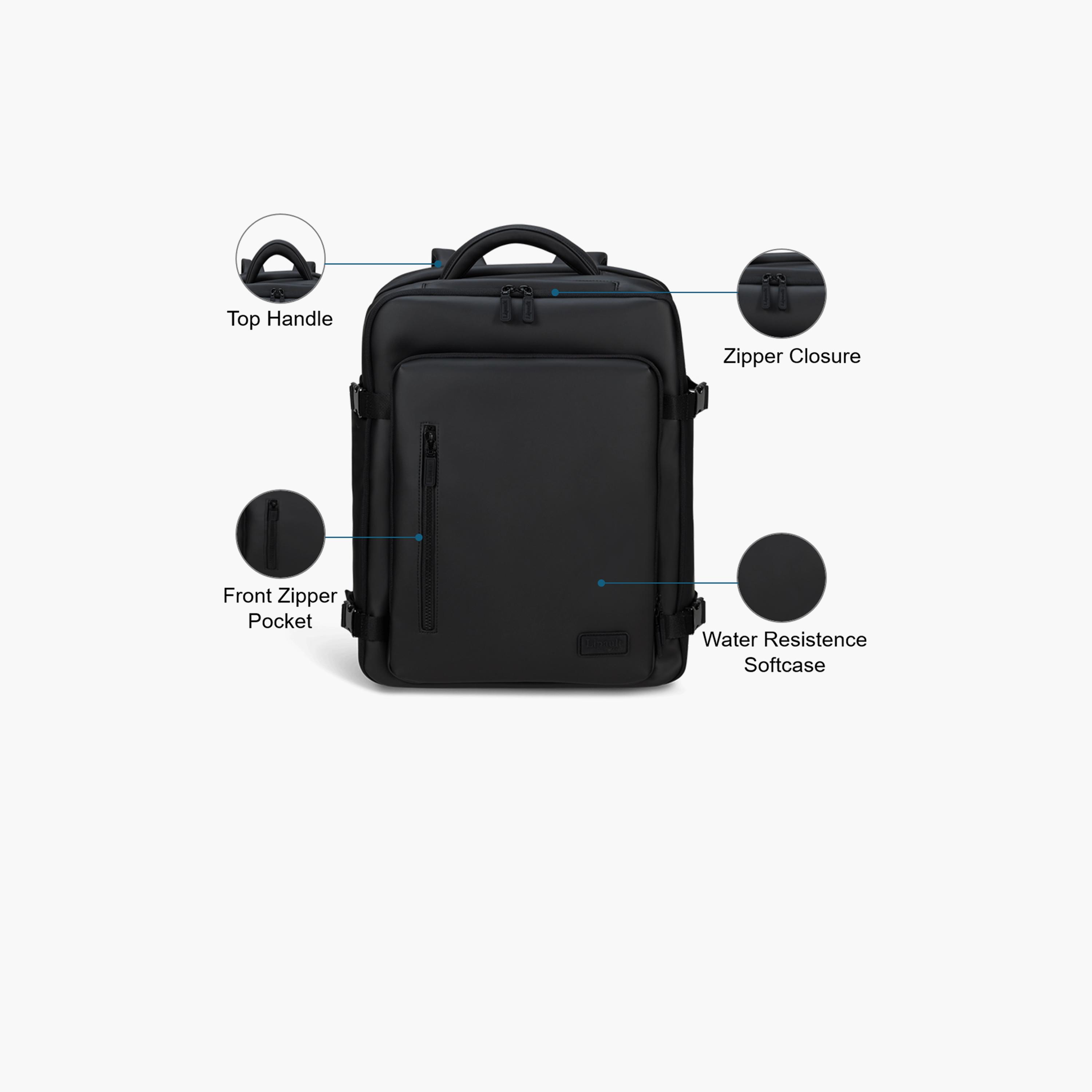 Lipault 31 L | 17 Inches Laptop Bag, Polyester, Adjustable Strap | P9009016-travel-luggagesandbags-backpacks-image-3