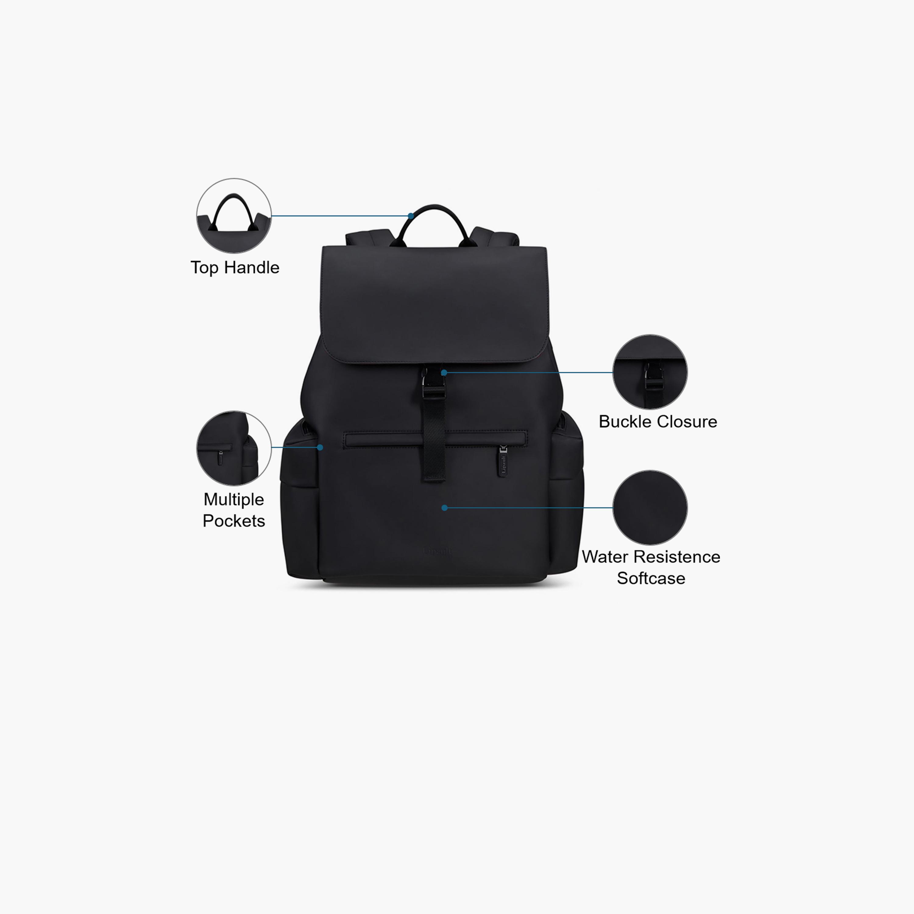 Lipault 23 L | 15.6 Inches Laptop Bag, Polyester, Adjustable Strap | P9009012-travel-luggagesandbags-backpacks-image-3
