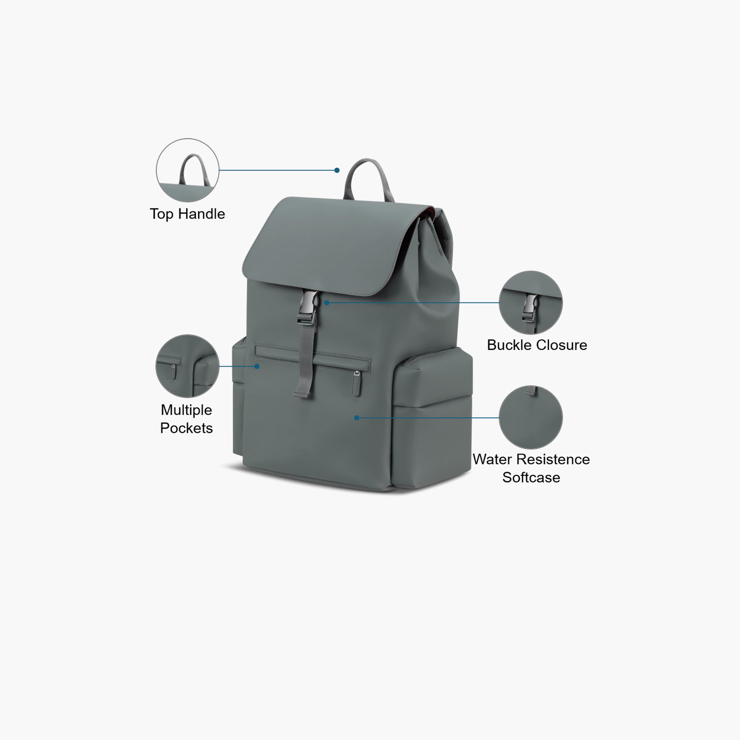 Lipault 23 L | 15.6 Inches Laptop Bag, Polyester, Adjustable Strap | P9008012-travel-luggagesandbags-backpacks-image-3
