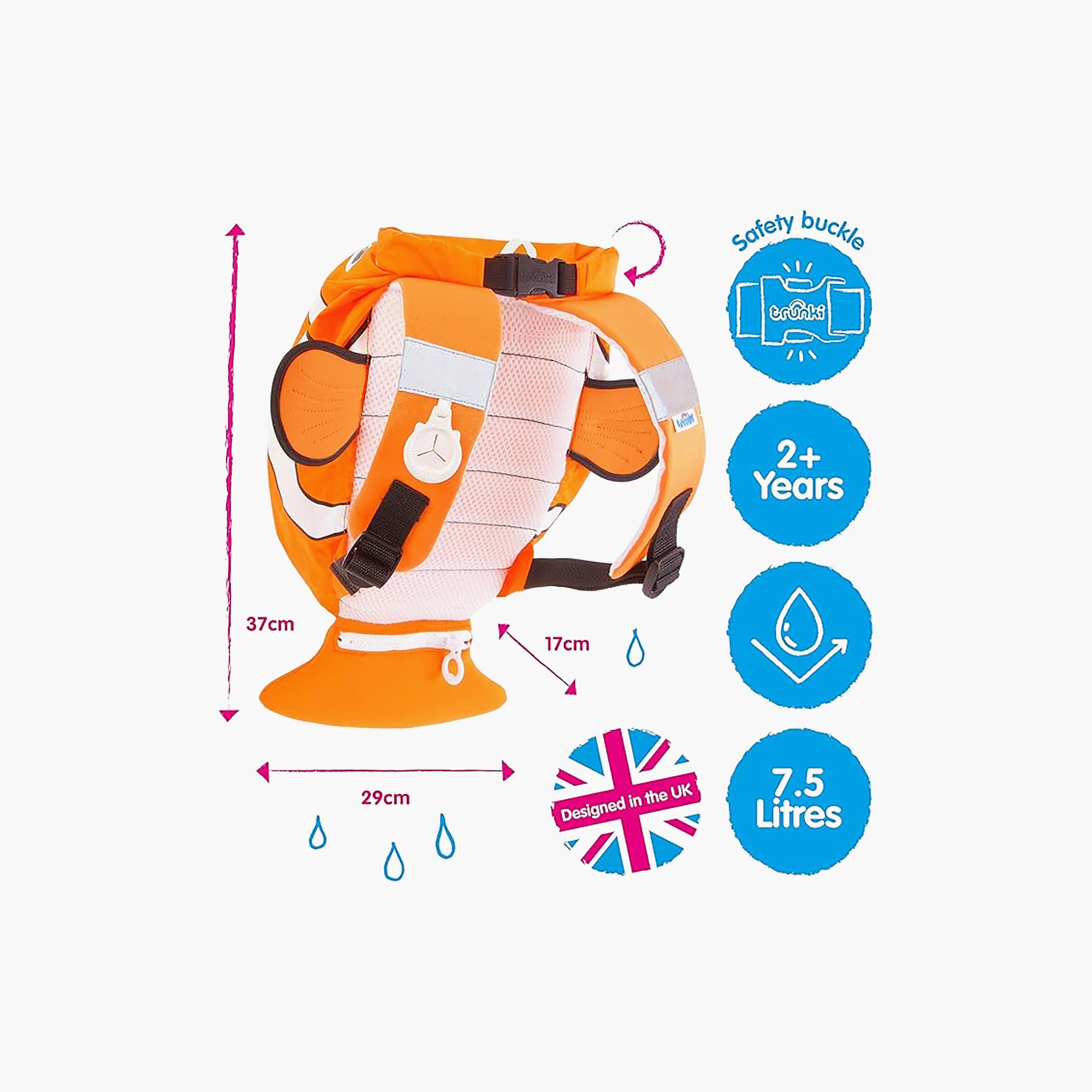 Trunki PaddlePak Coral the Tropical Fish Swim Bag - Orange-boys-accessories-bagsandbackpacks-image-3