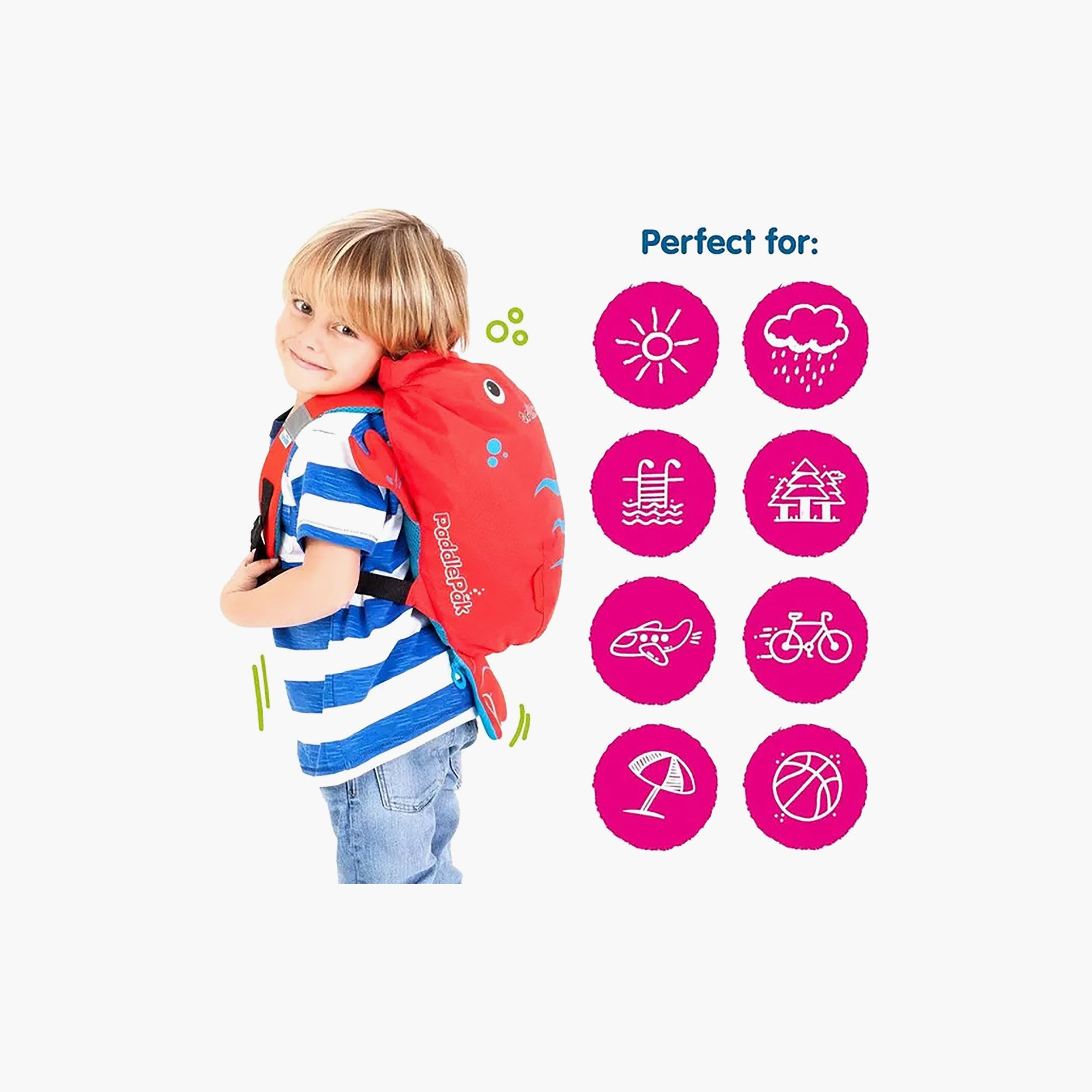 حقيبة سباحة بادل باك كورال بتصميم السمكة الاستوائية من ترانكي - أحمر-boys-accessories-bagsandbackpacks-image-2