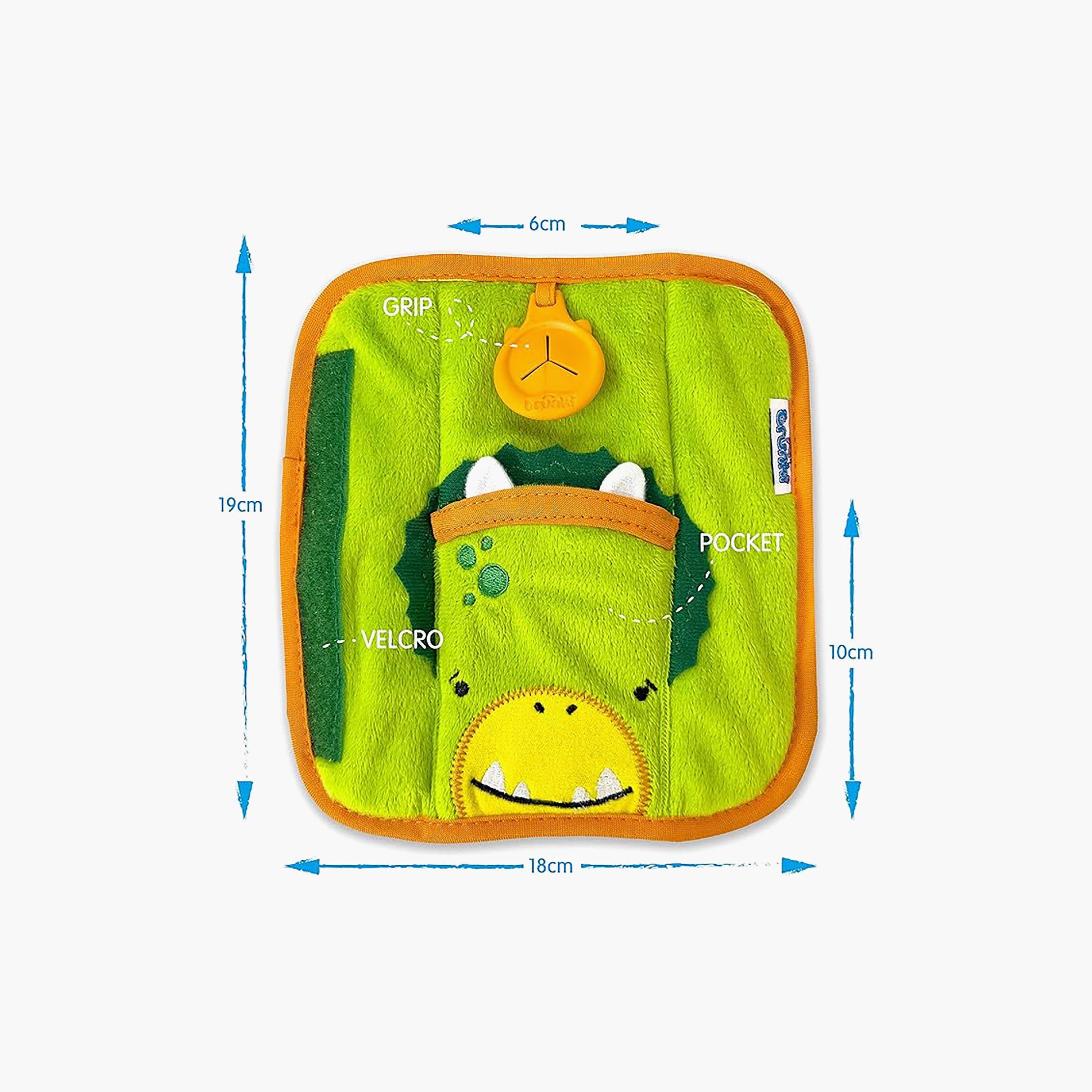 Trunki Car Seat Belt Pads - SnooziHedz Dudley Dino - Green-baby-gear-travelaccessories-image-2