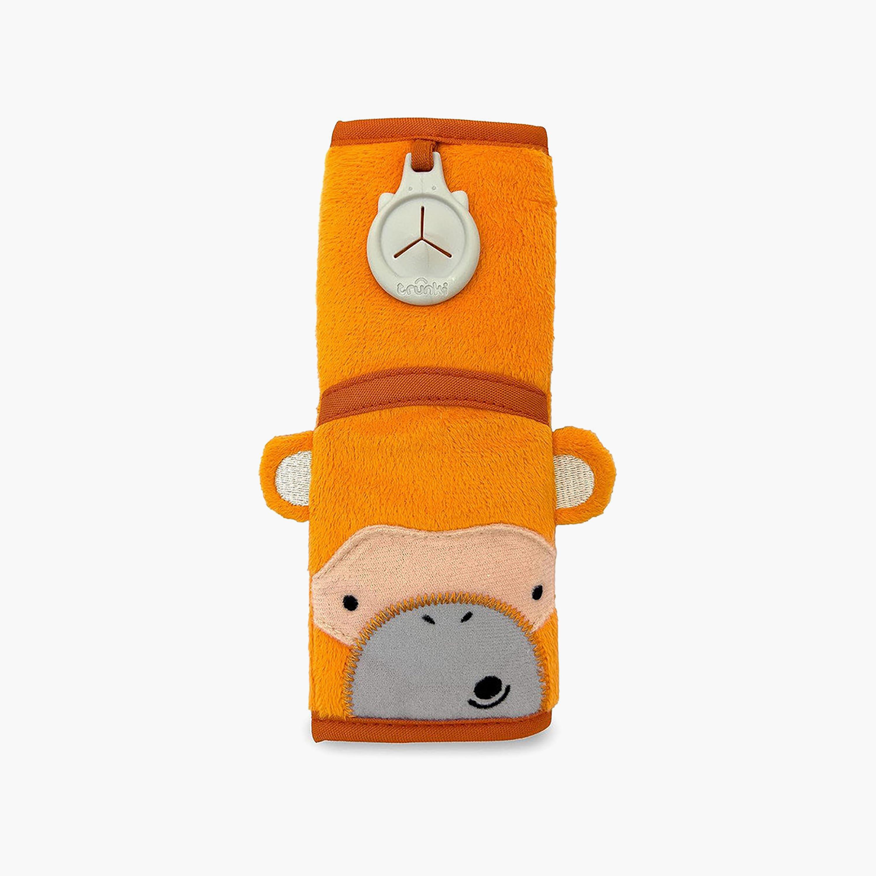 Trunki Car Seat Belt Pads - SnooziHedz Mylo Monkey - Orange-baby-gear-travelaccessories-image-1