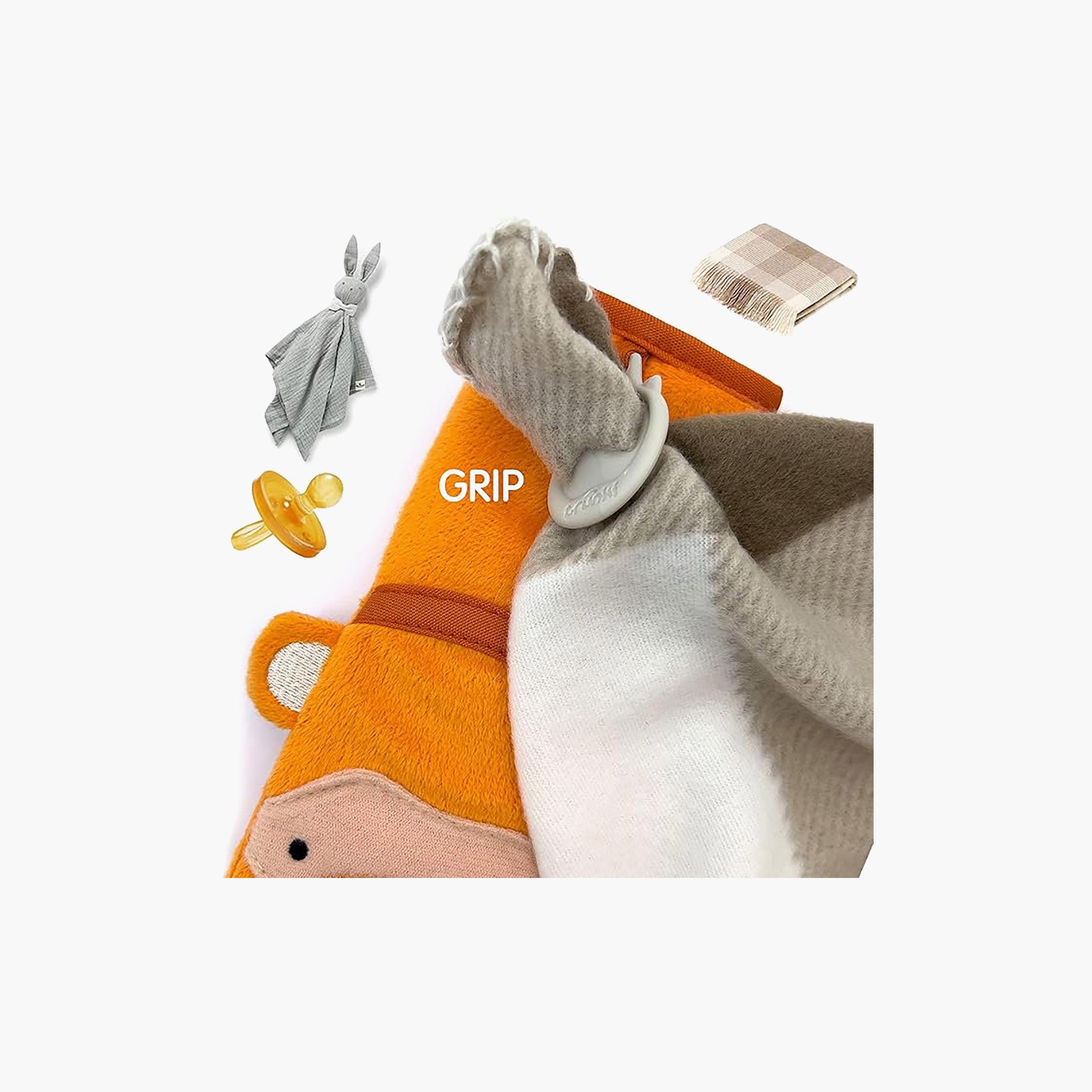 Trunki Car Seat Belt Pads - SnooziHedz Mylo Monkey - Orange-baby-gear-travelaccessories-image-3