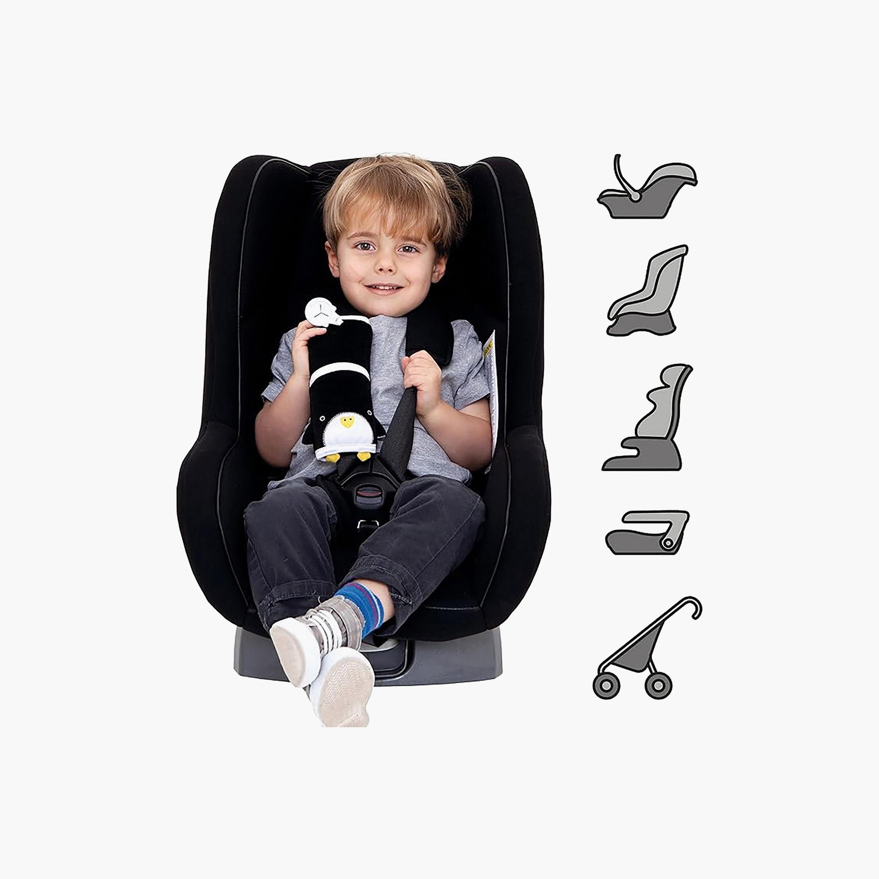 وسادات حزام أمان السيارة سنوزيهيدز بيبين بنجوين من ترانكي - أسود-baby-gear-travelaccessories-image-1