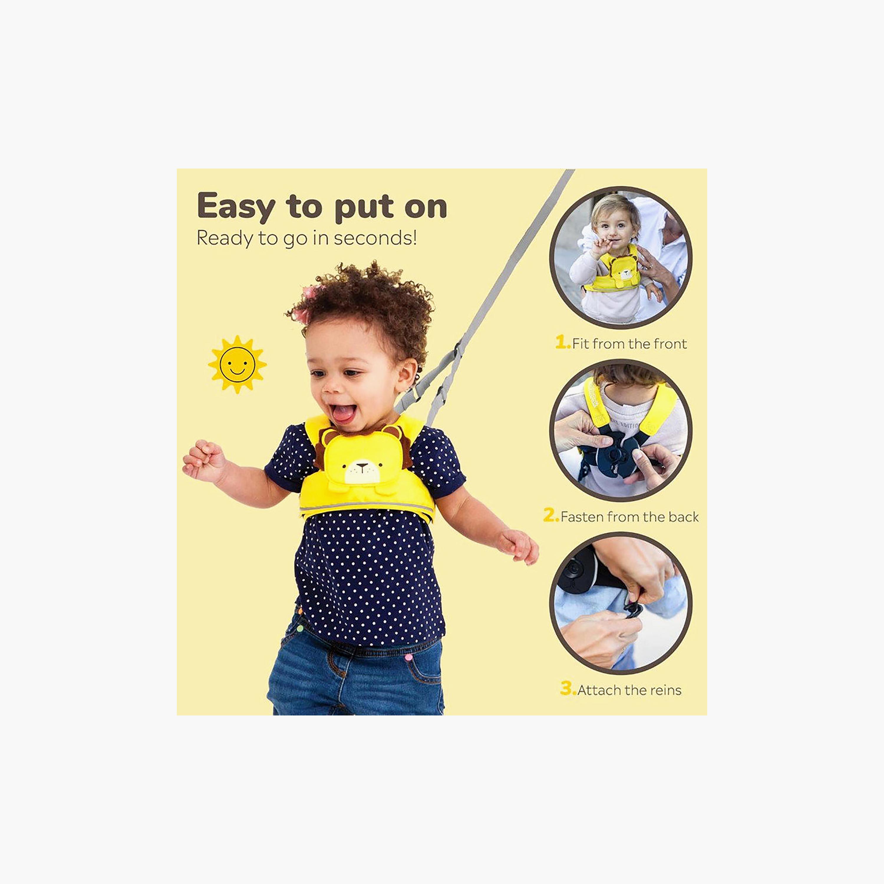 Trunki ToddlePak Walking Reins & Safety Harness - Felix Fox - Yellow-baby-healthandsafety-babyproofing-image-4