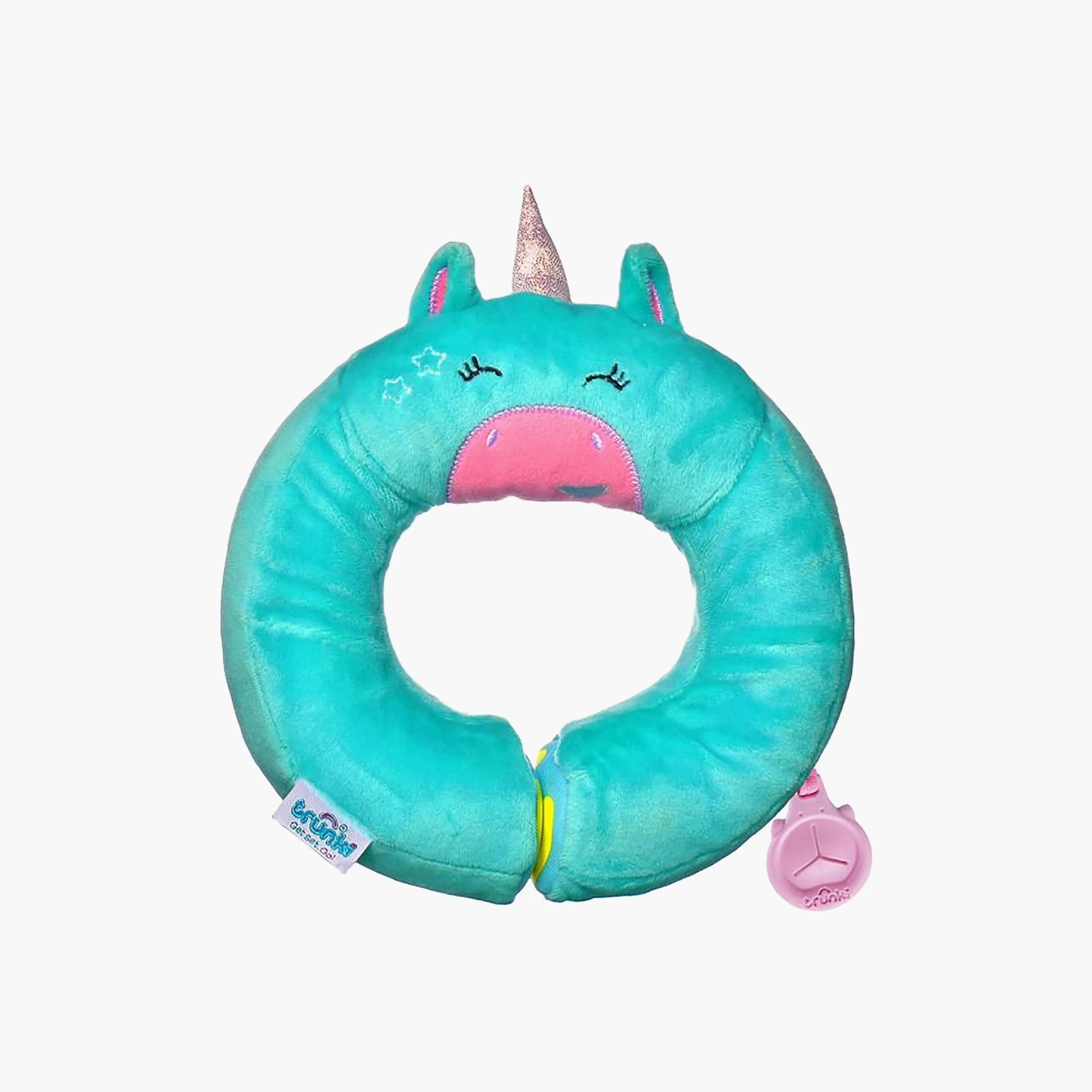 Trunki Travel Neck Pillow & Chin Support - Una Unicorn - Turquoise-baby-gear-travelaccessories-image-1