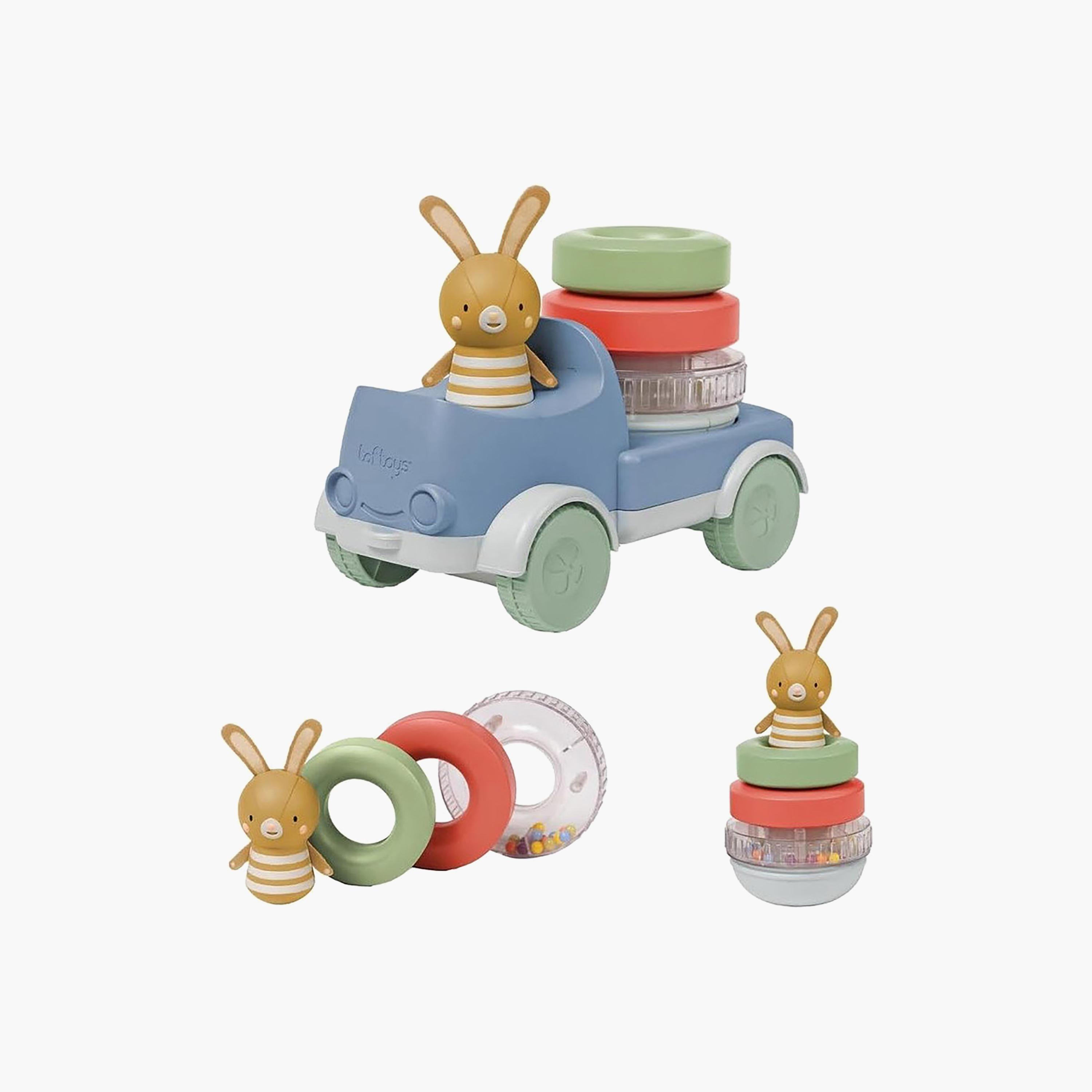 Taf Toys 2 In 1 Bunny Stacker Truck Toy-toys-babyandtoddlertoys-stackingandnestingtoys-image-1