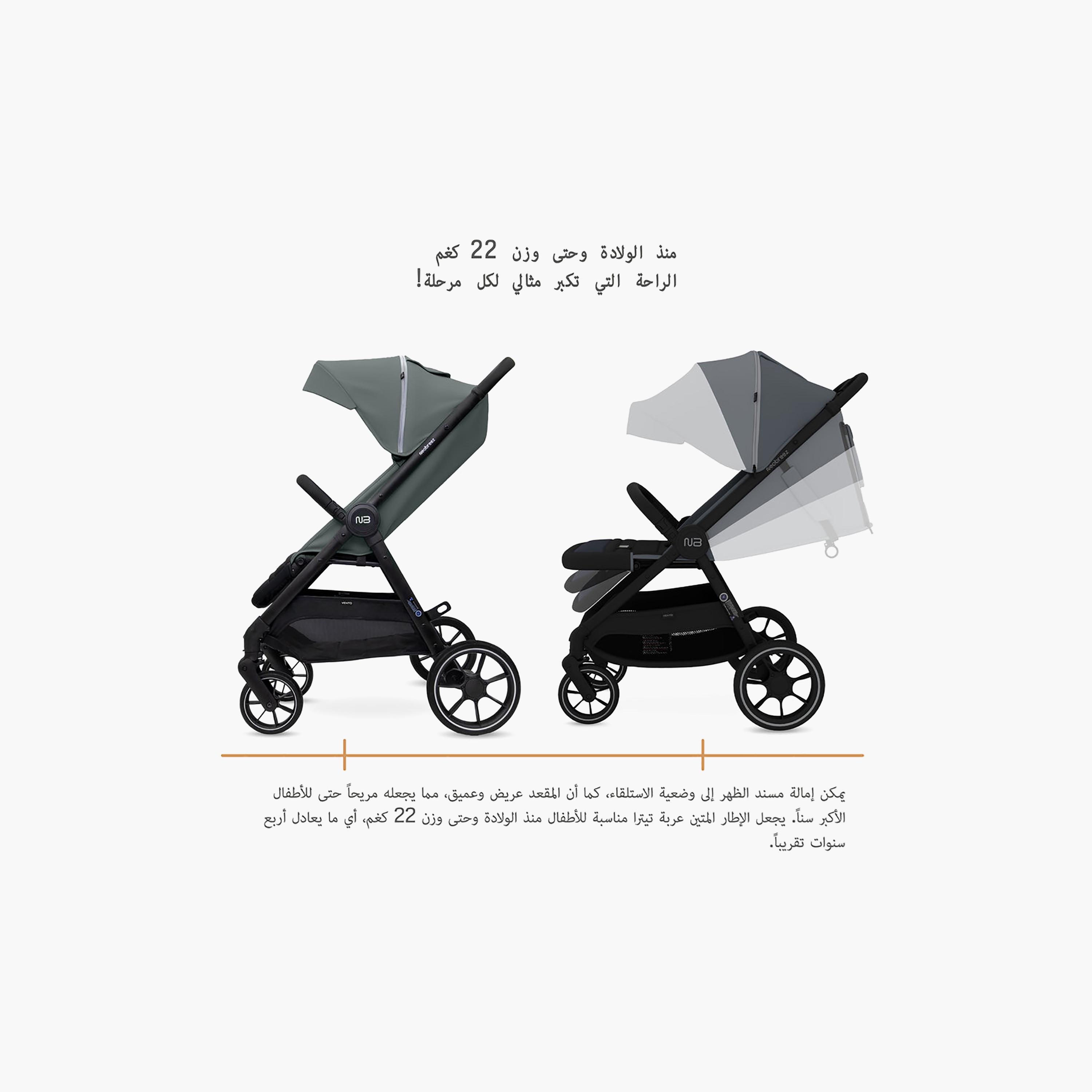 Neobreez Vento All Terrain One Hand Fold Stroller with Canopy & LED Lights - 0-4 Years - 22 kg-baby-gear-strollersandprams-strollers-image-10