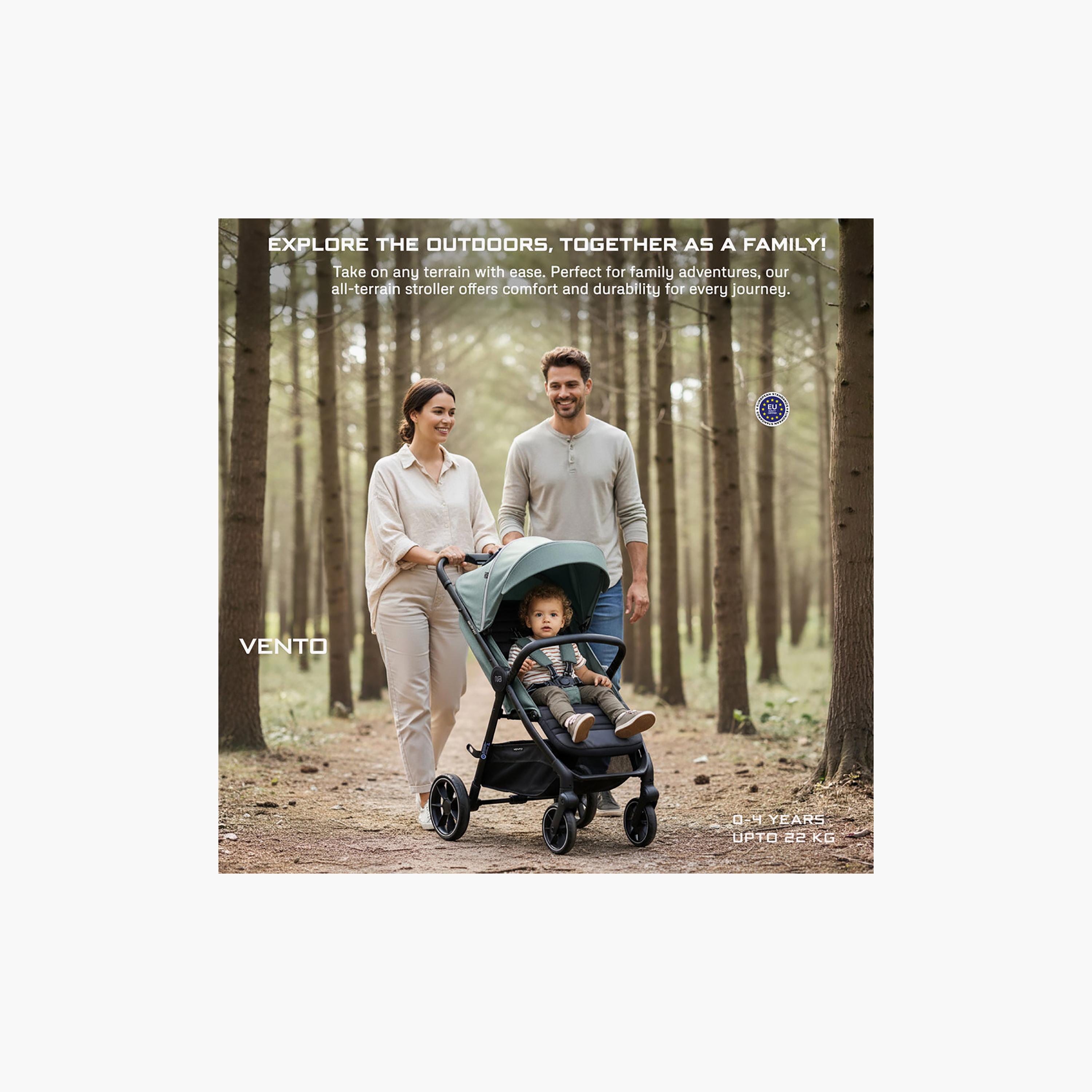 Neobreez Vento All Terrain One Hand Fold Stroller with Canopy & LED Lights - 0-4 Years - 22 kg-baby-gear-strollersandprams-strollers-image-16