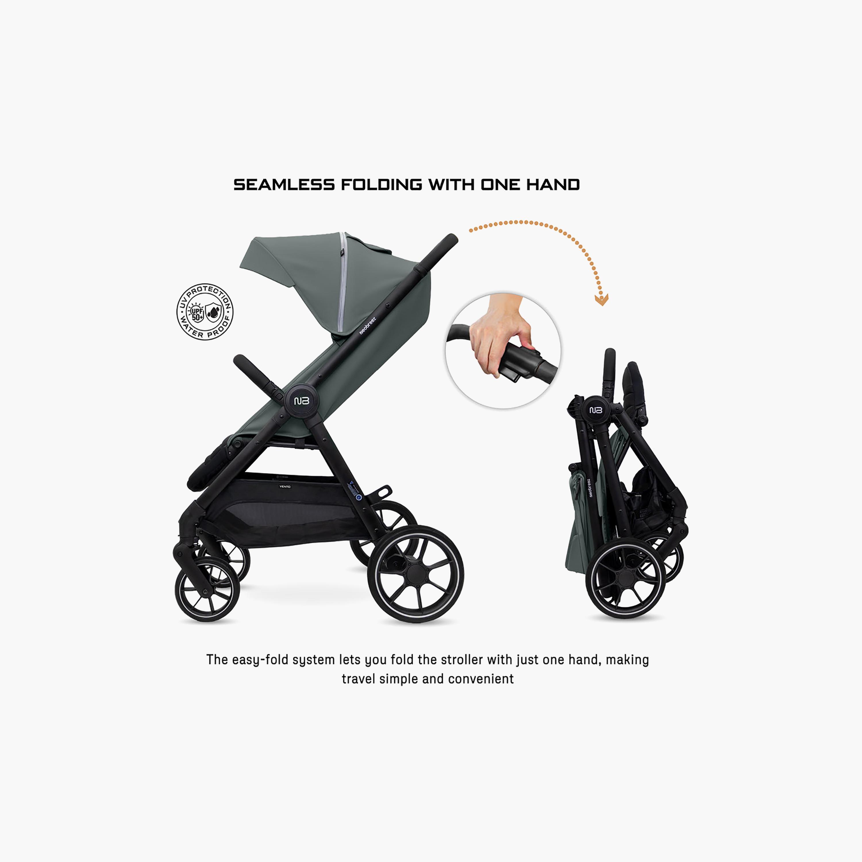 Neobreez Vento All Terrain One Hand Fold Stroller with Canopy & LED Lights - 0-4 Years - 22 kg-baby-gear-strollersandprams-strollers-image-18
