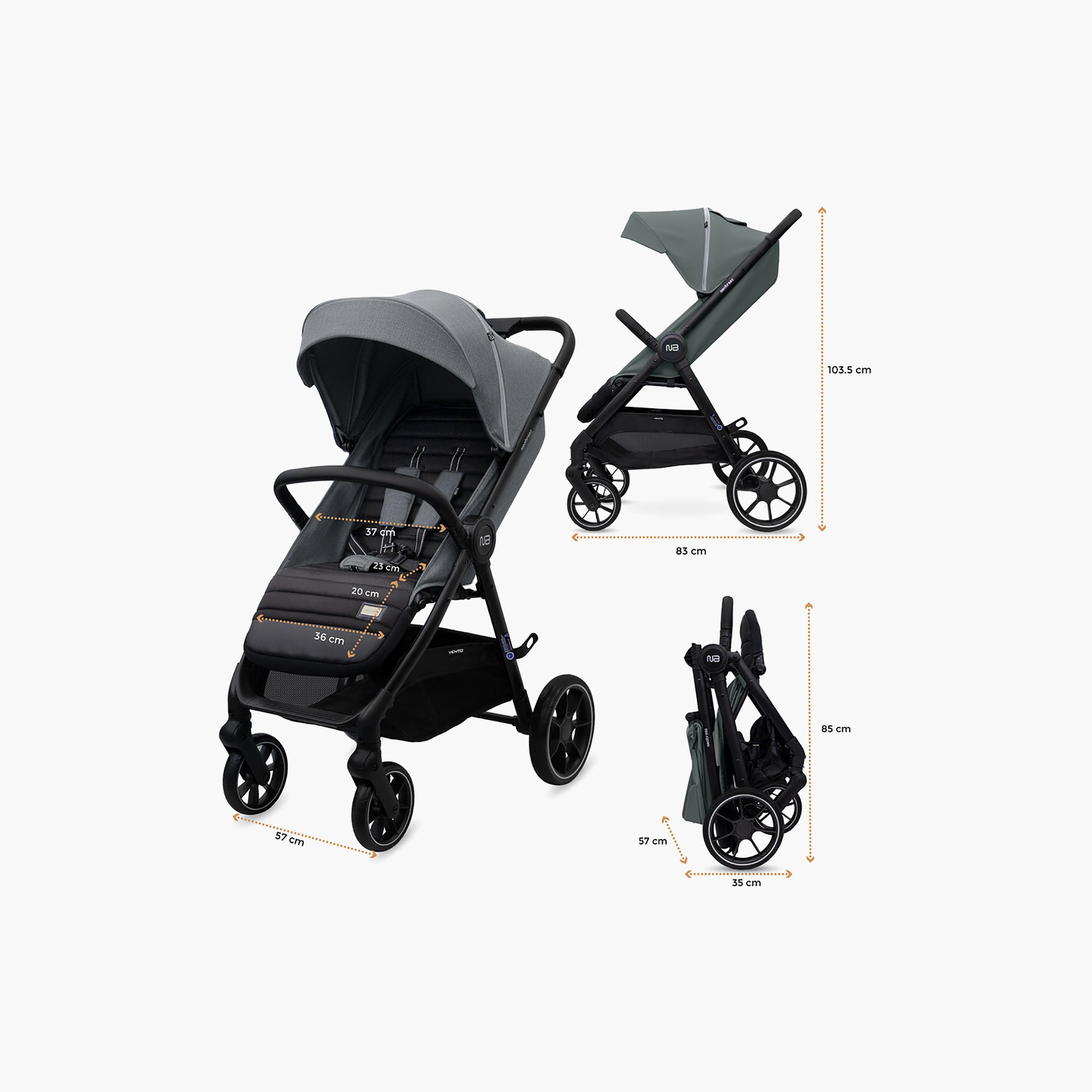 Neobreez Vento All Terrain One Hand Fold Stroller with Canopy & LED Lights - 0-4 Years - 22 kg-baby-gear-strollersandprams-strollers-image-7