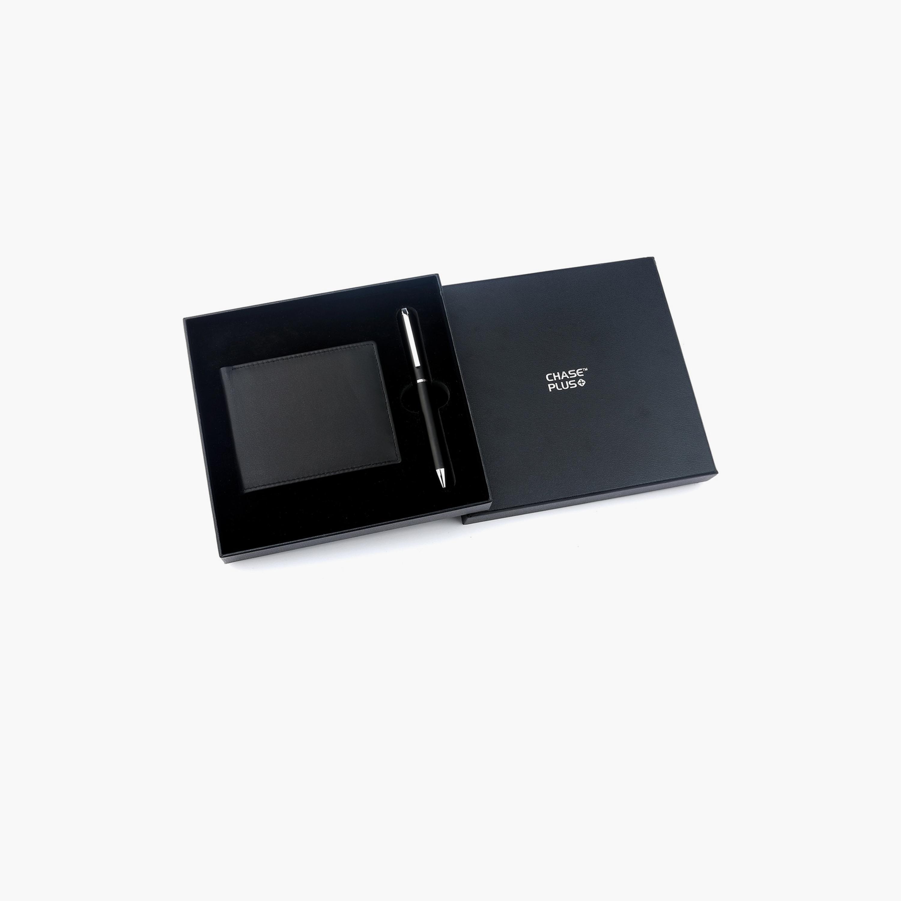Chase Plus Wallet And Pen Business Gift Set-men-beltsandwallets-wallets-image-2