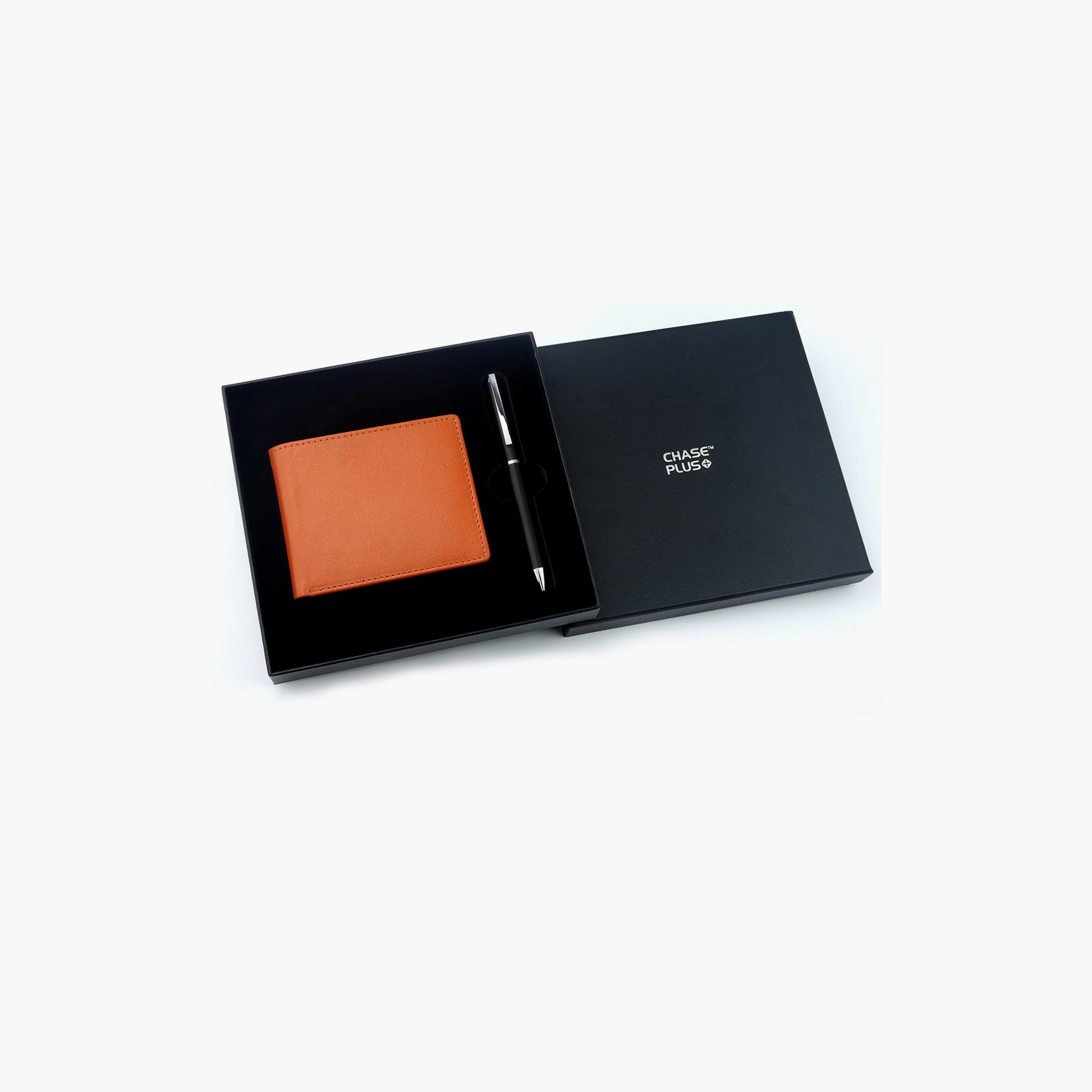 Chase Plus Wallet And Pen Business Gift Set-men-beltsandwallets-wallets-image-2
