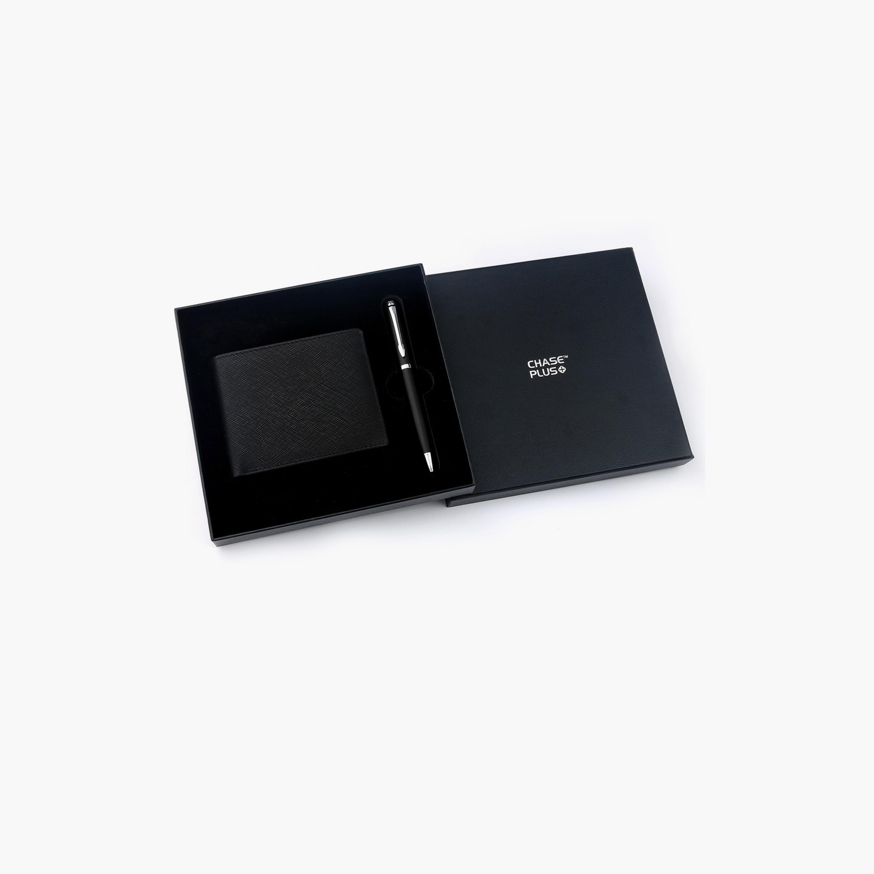 Chase Plus Wallet And Pen Business Gift Set-men-beltsandwallets-wallets-image-2