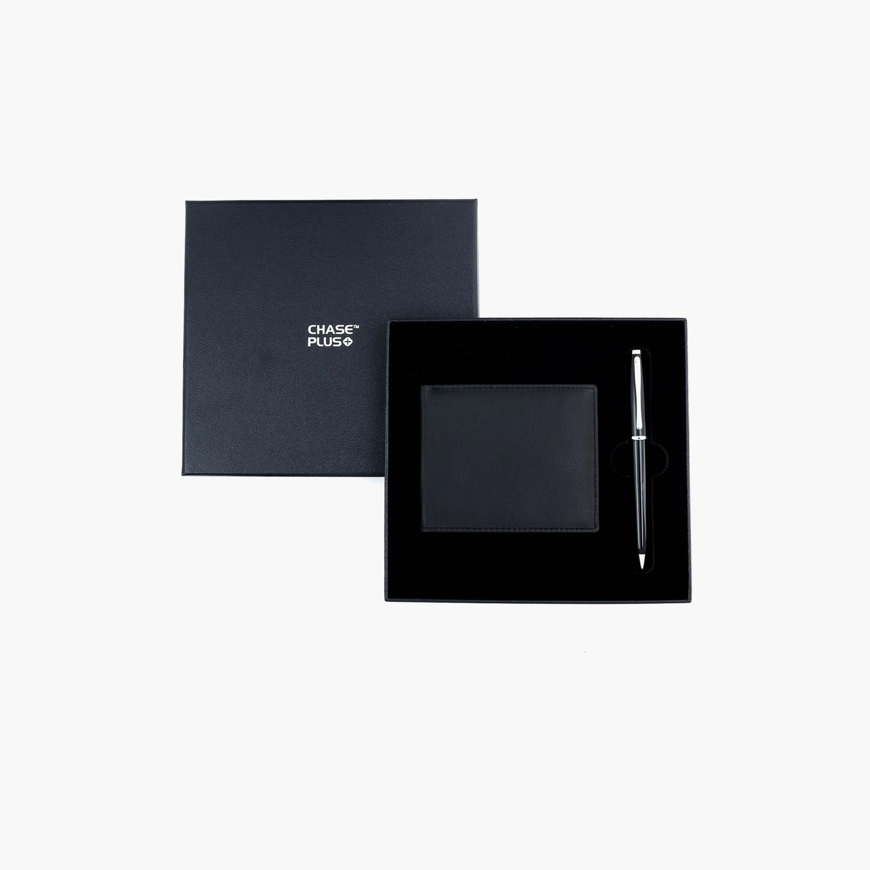 Chase Plus Wallet And Pen Business Gift Set-men-beltsandwallets-wallets-image-1