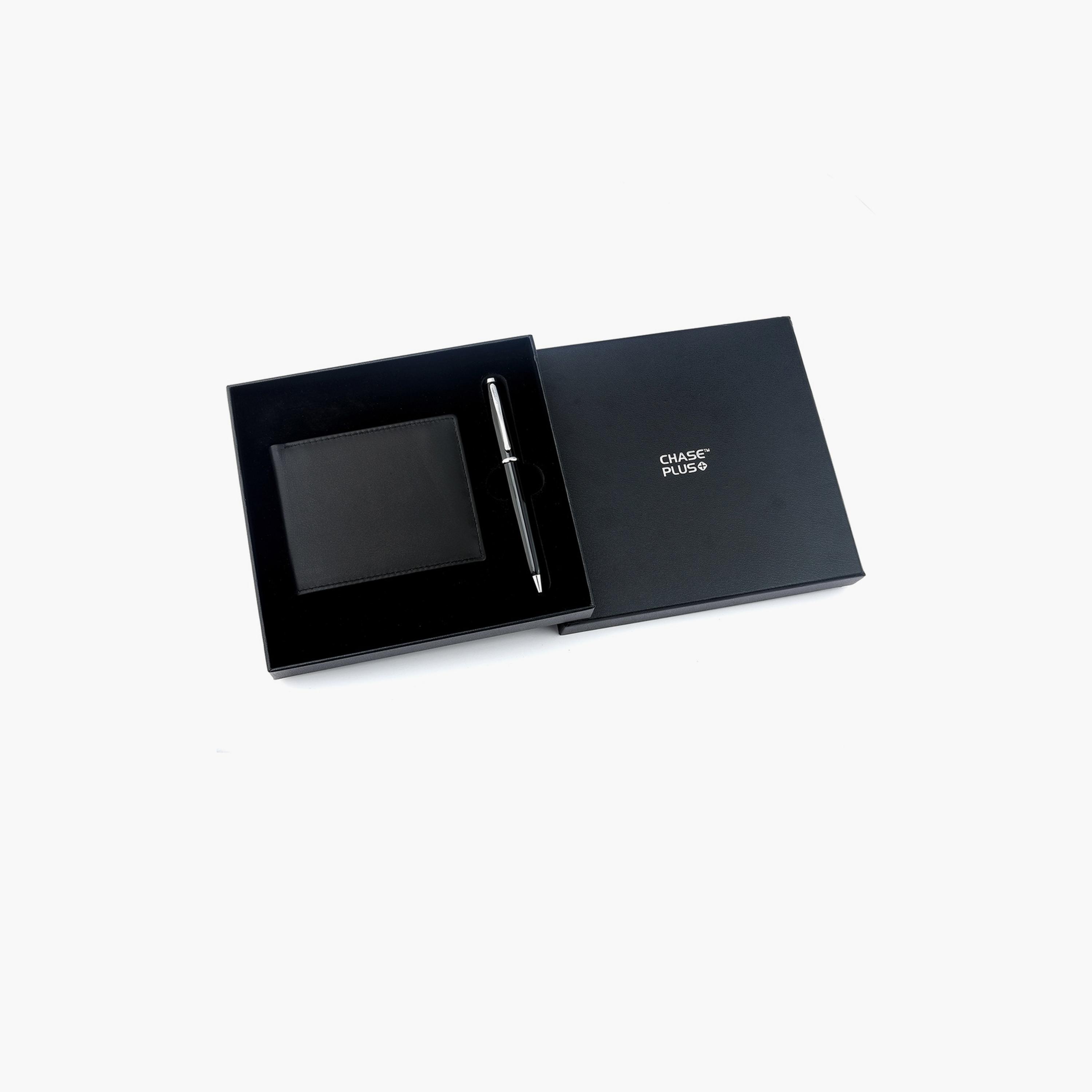 Chase Plus Wallet And Pen Business Gift Set-men-beltsandwallets-wallets-image-2