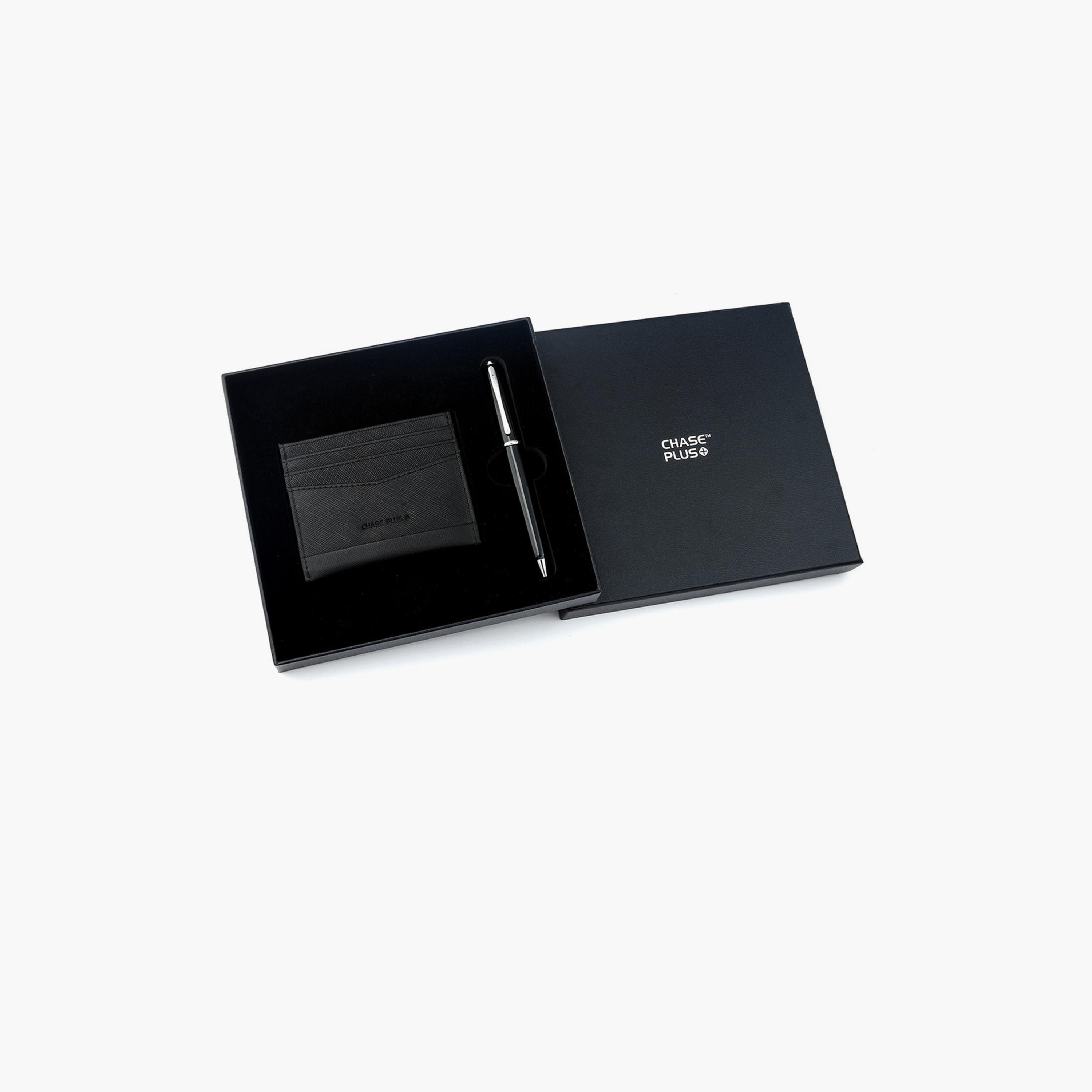 Chase Plus Credit Card Holder And Pen Business Gift Set-men-beltsandwallets-wallets-image-2