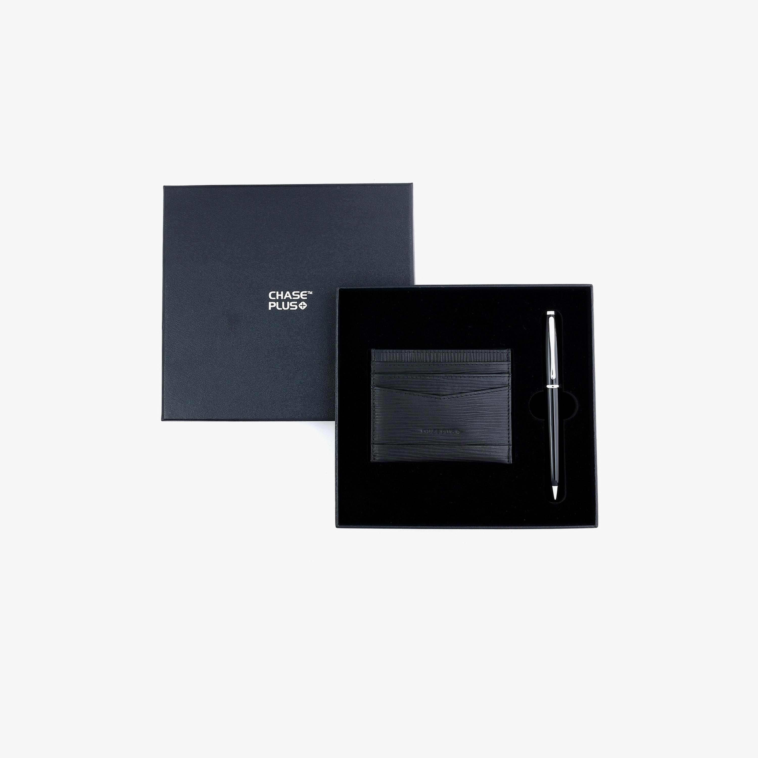 Chase Plus Credit Card Holder And Pen Business Gift Set-men-beltsandwallets-wallets-image-1