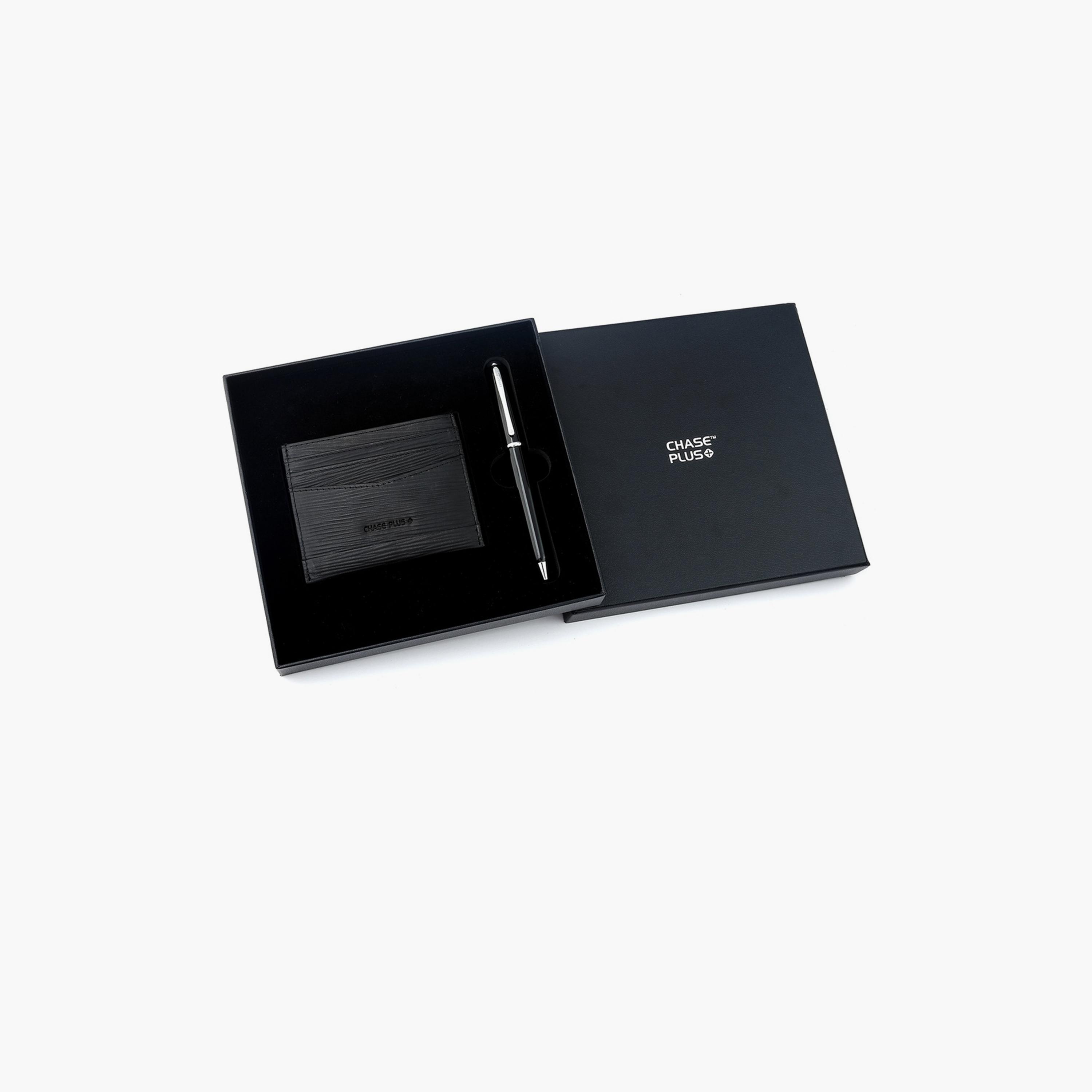 Chase Plus Credit Card Holder And Pen Business Gift Set-men-beltsandwallets-wallets-image-2