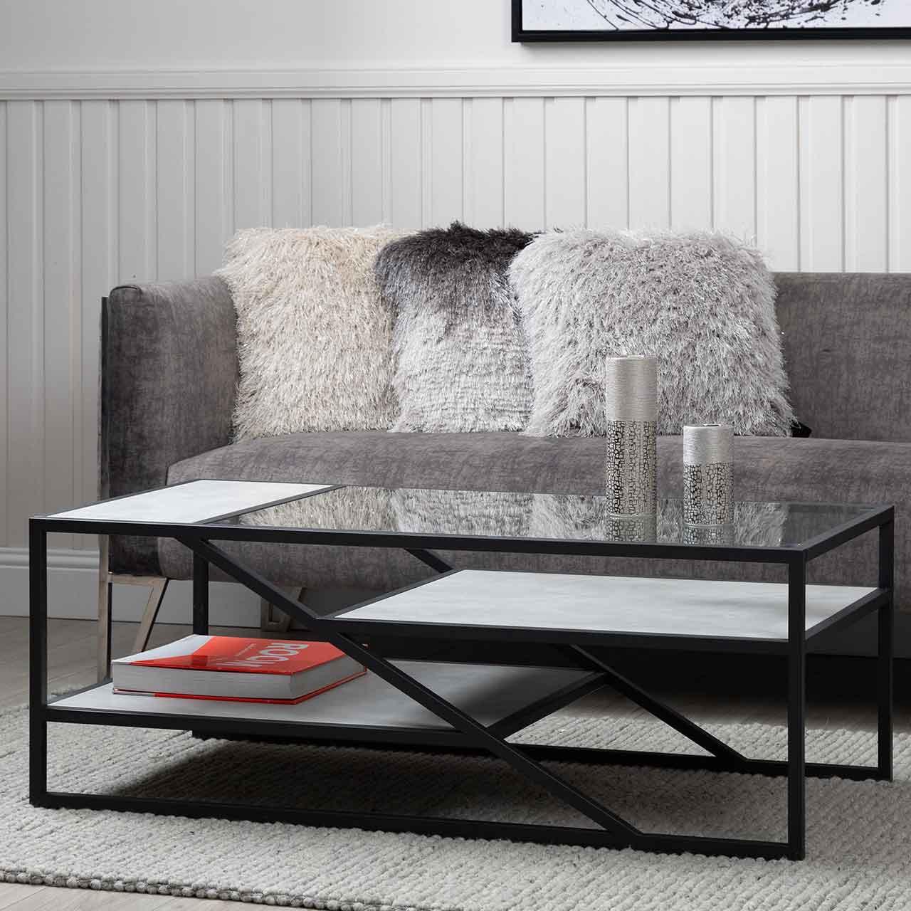 Ibarra Glass Top Coffee Table