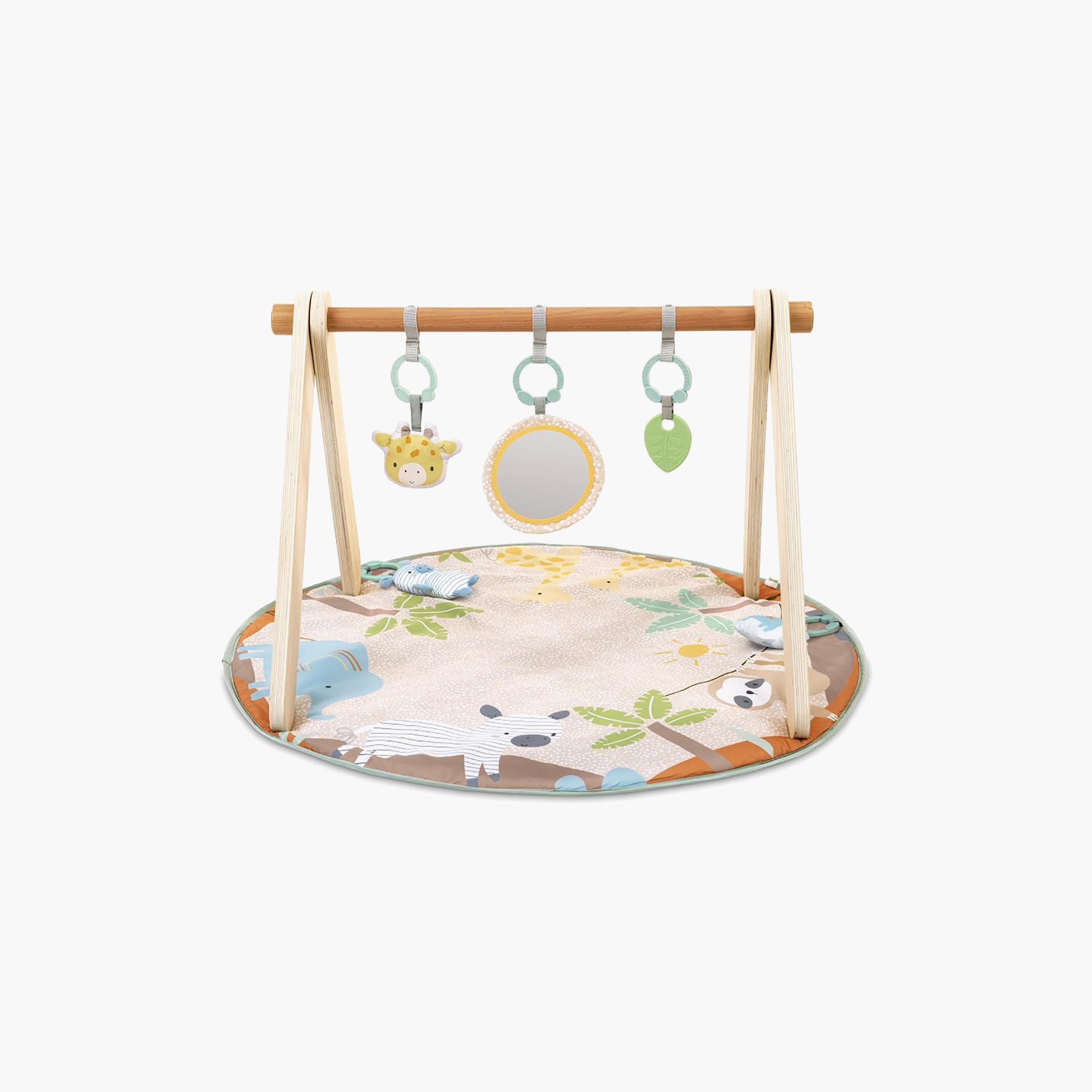 Ingenuity Wonder & Wood Wooden Toy Arch & Play Mat - 0-36 Months-baby-infantactivity-playpensandplaymats-image-1
