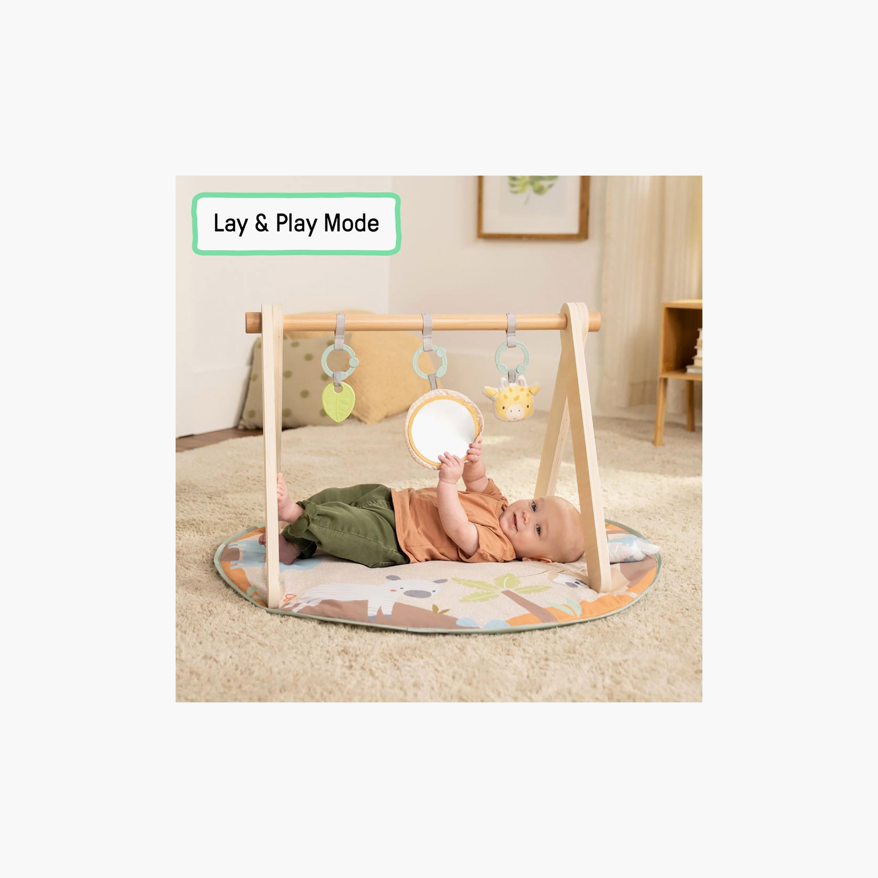 Ingenuity Wonder & Wood Wooden Toy Arch & Play Mat - 0-36 Months-baby-infantactivity-playpensandplaymats-image-2