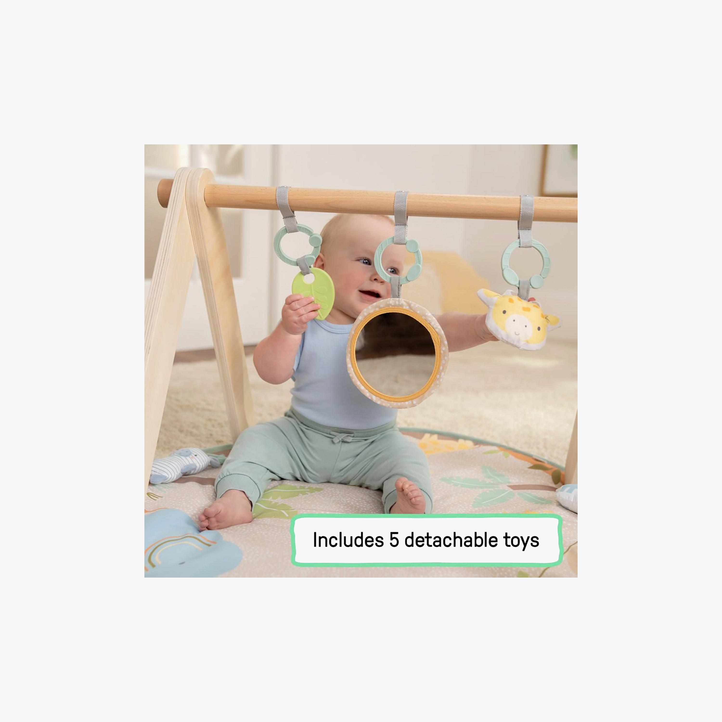 Ingenuity Wonder & Wood Wooden Toy Arch & Play Mat - 0-36 Months-baby-infantactivity-playpensandplaymats-image-5