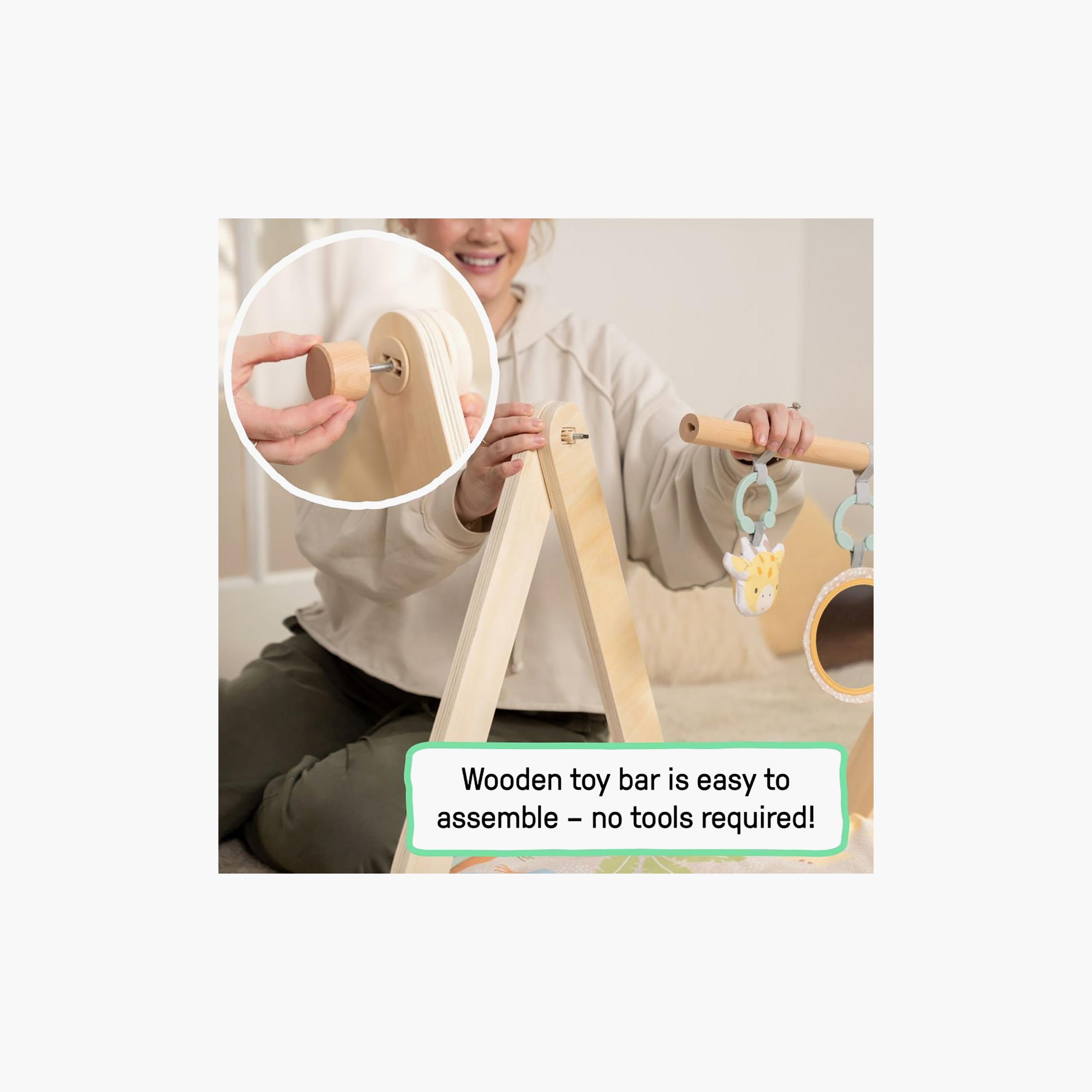 Ingenuity Wonder & Wood Wooden Toy Arch & Play Mat - 0-36 Months-baby-infantactivity-playpensandplaymats-image-6