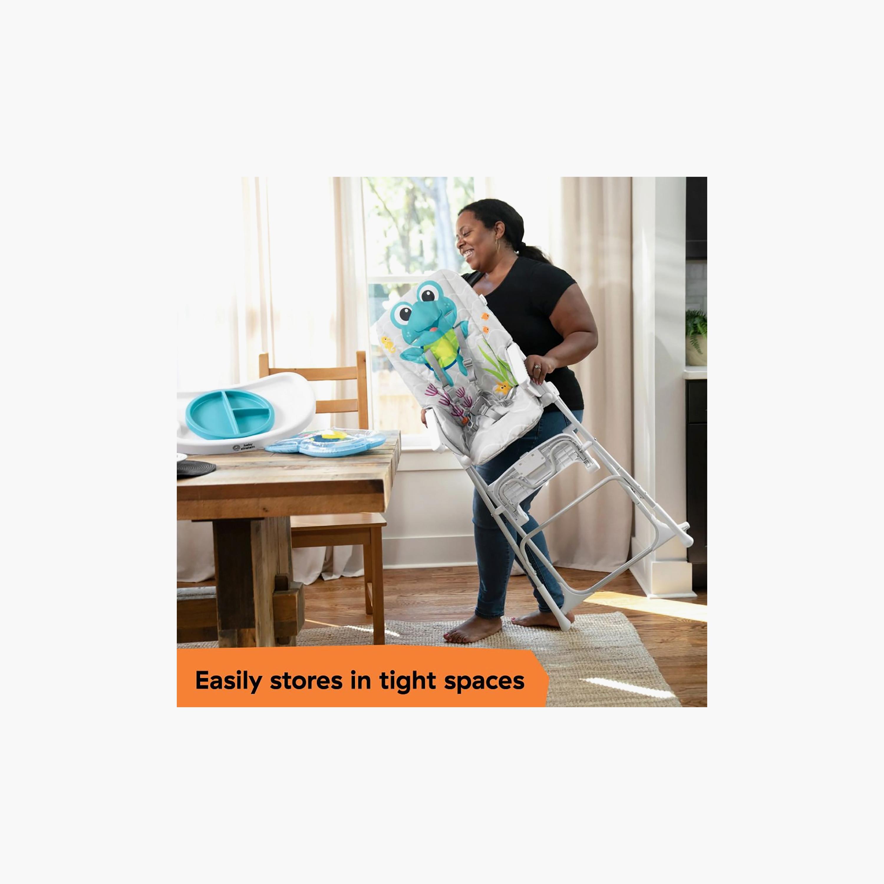 Baby Einstein Ocean Explorers Snack & Splash Compact Folding High Chair - 6-36 Months-baby-feeding-highchairsandboosters-image-6