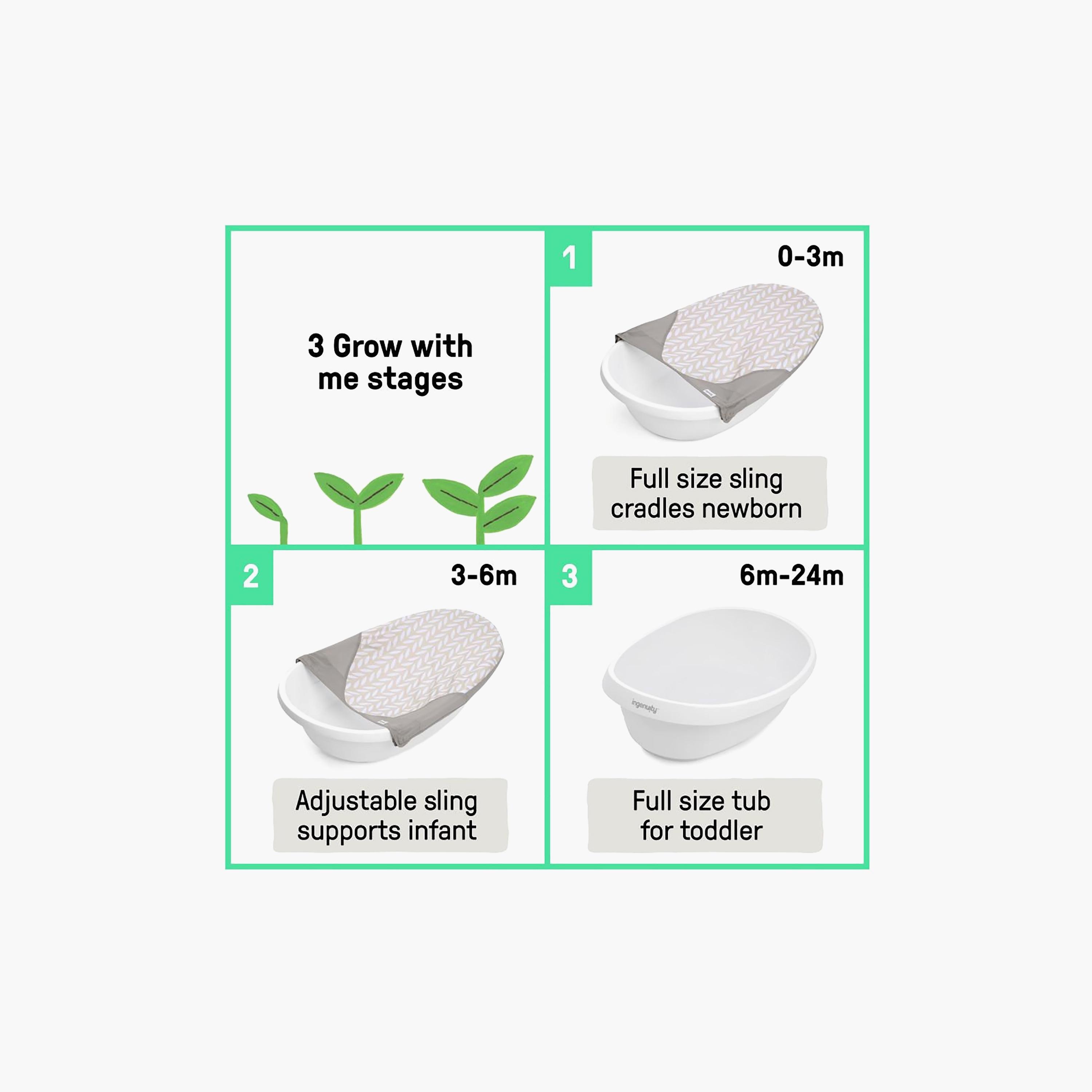Ingenuity Sylvi Full Comfort 3-in-1 Grow With Me Tub - 0-24 Months-baby-bathandcare-bathtubs-image-7