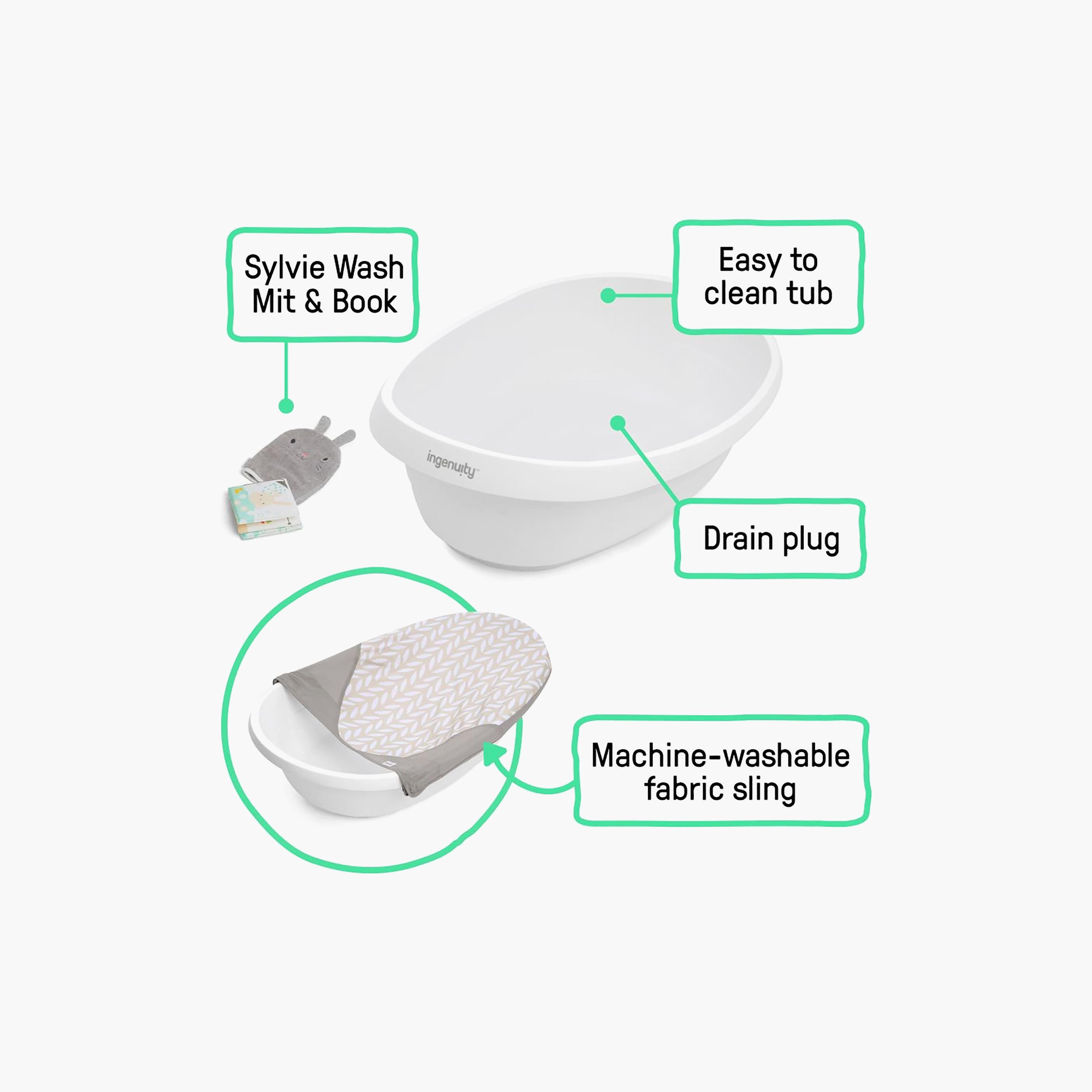 Ingenuity Sylvi Full Comfort 3-in-1 Grow With Me Tub - 0-24 Months-baby-bathandcare-bathtubs-image-8