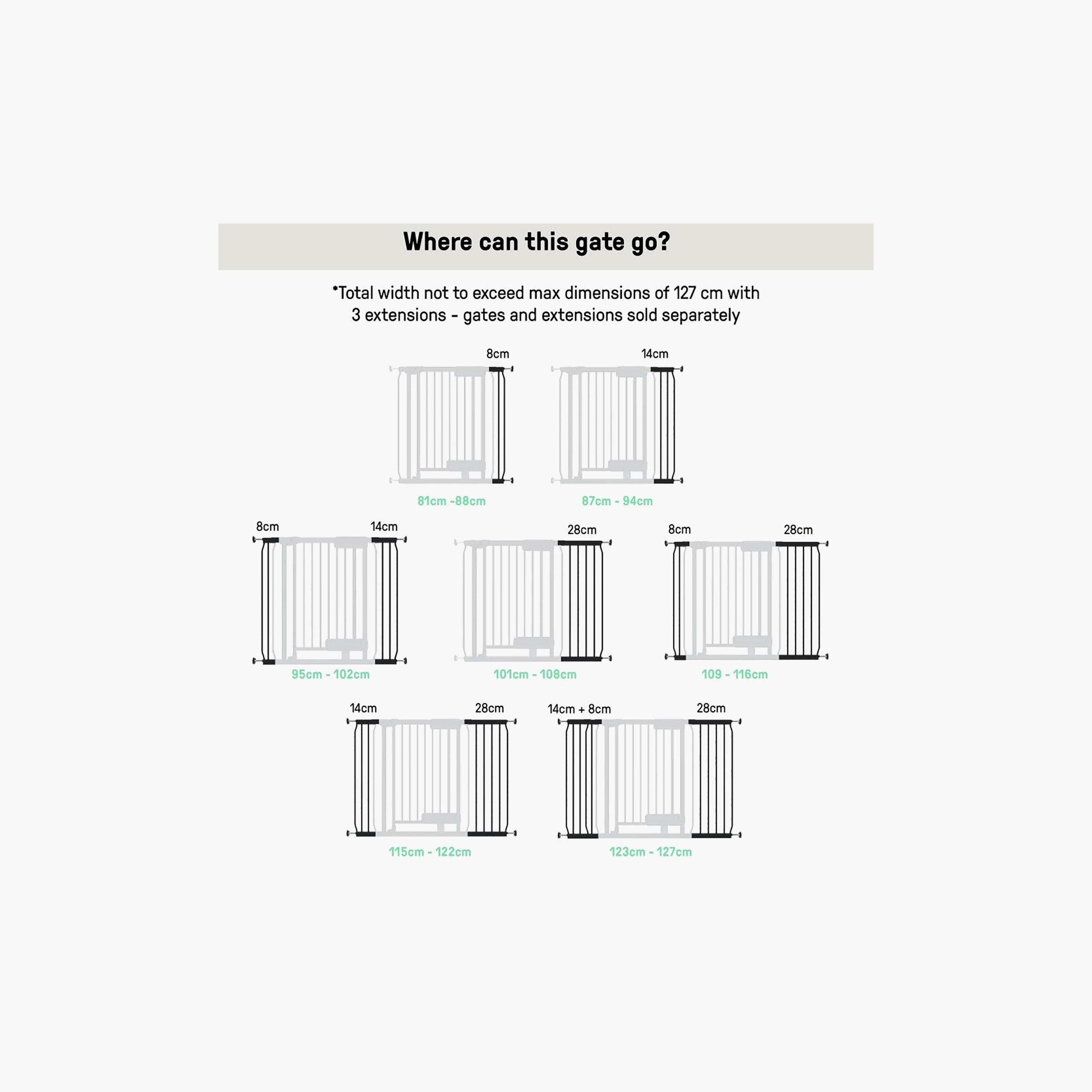 وصلة تمديد بوابة الأمان للممرات مقاس 8 سم لعمر 6-24 شهر من إنجينويتي-baby-healthandsafety-babyproofing-image-2