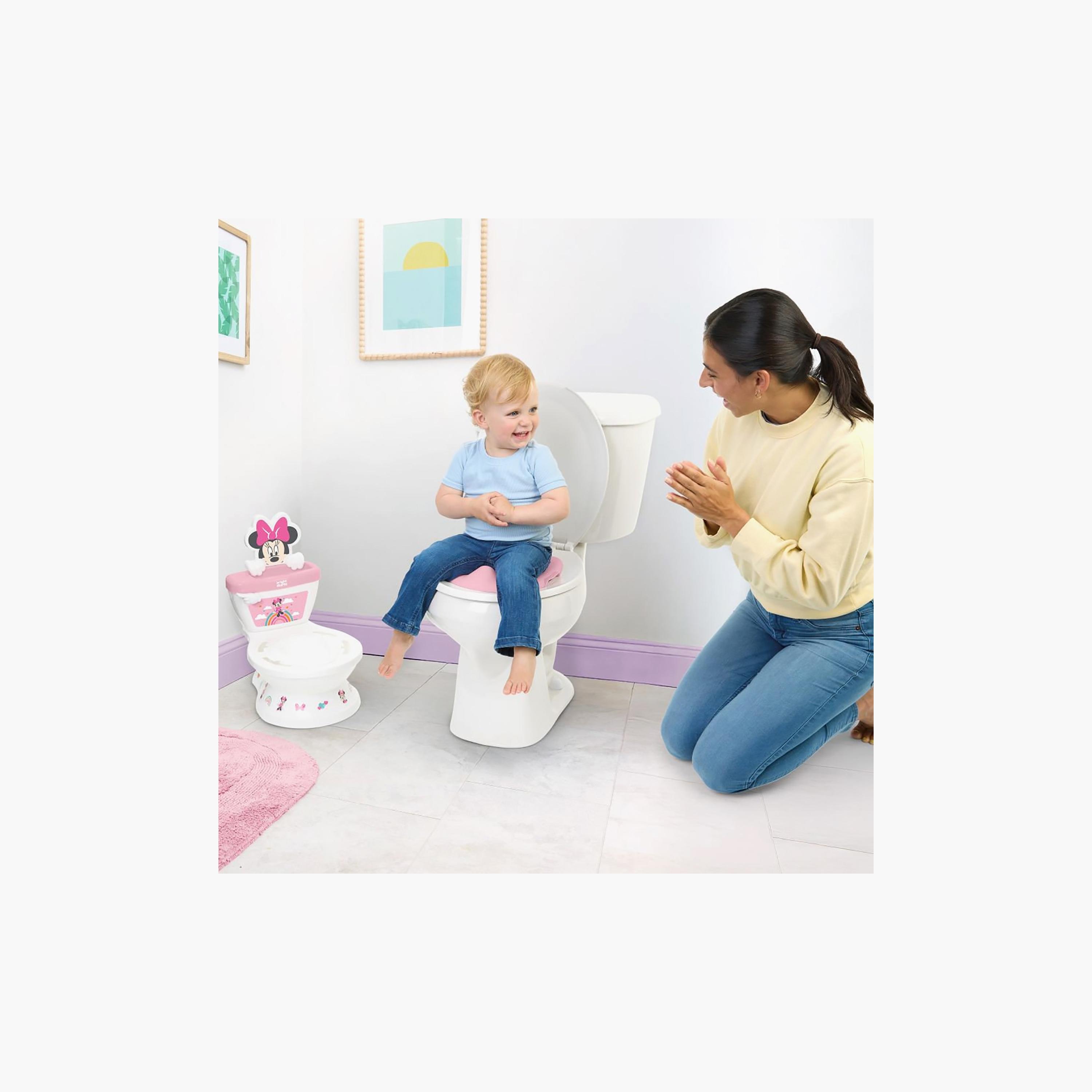 Bright Starts Minnie My Size Potty 2-In-1 System Floor & Toilet Seat - 18-48 Months-baby-diapering-pottytraining-image-2