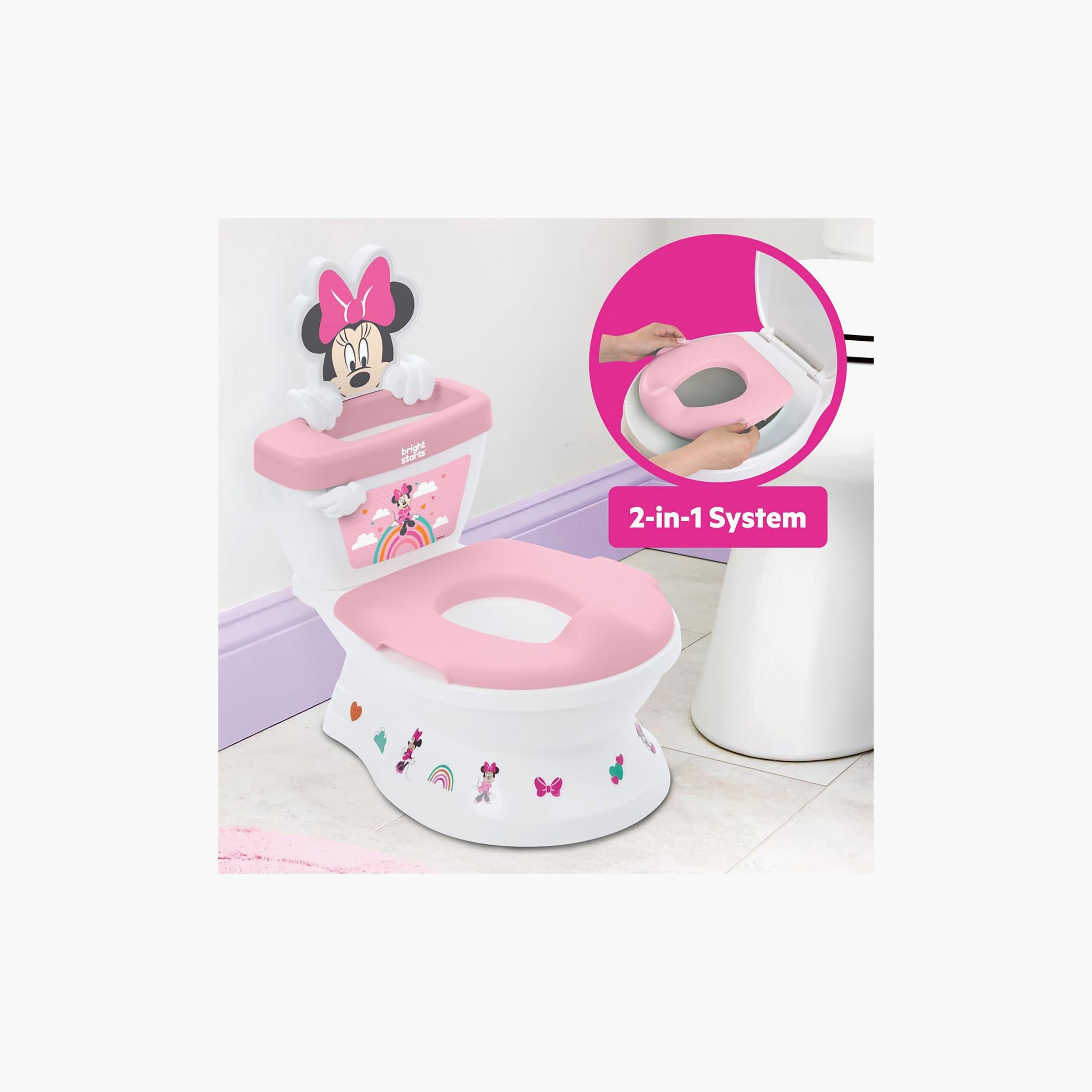 Bright Starts Minnie My Size Potty 2-In-1 System Floor & Toilet Seat - 18-48 Months-baby-diapering-pottytraining-image-3