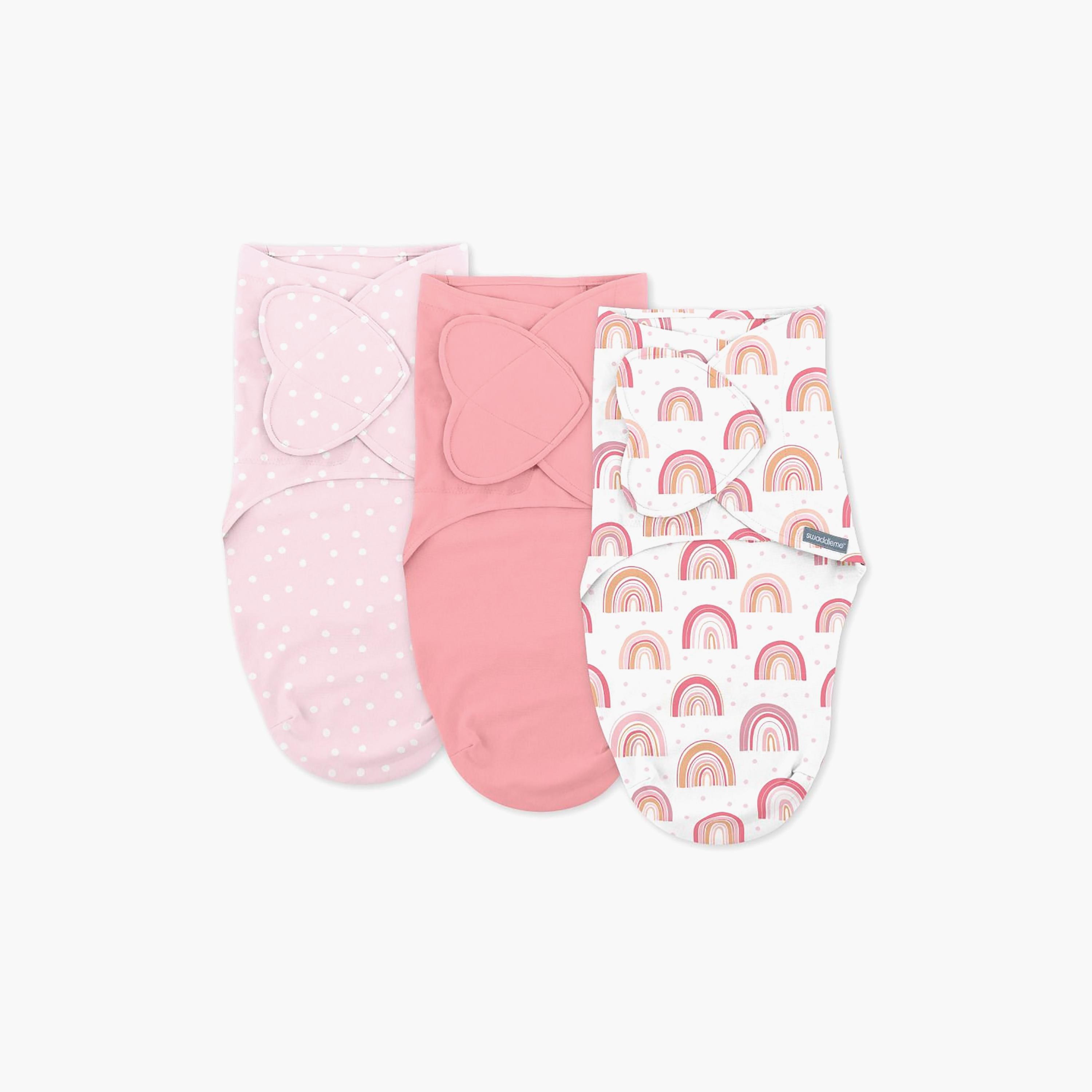 طقم قماط 3 قطع سوادل مي (1.0 توغ) بتصميم قوس قزح لعمر 0-3 أشهر من إنجينويتي-baby-nursery-blanketsandswaddles-swaddlesandsleepingbags-image-1