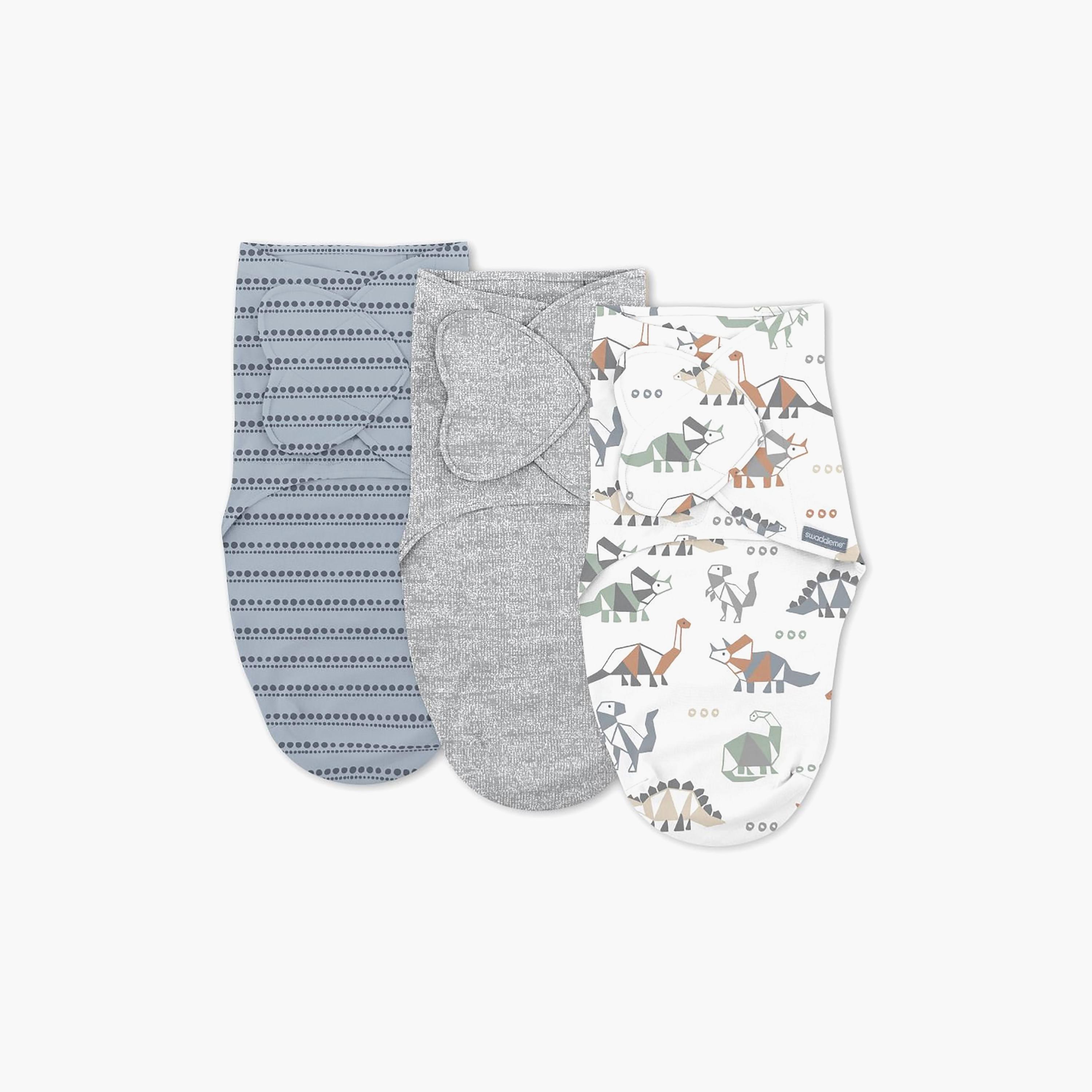 Ingenuity 3-Piece SwaddleMe Swaddle - Dino Mite - 0-3 Months-baby-nursery-blanketsandswaddles-swaddlesandsleepingbags-image-1